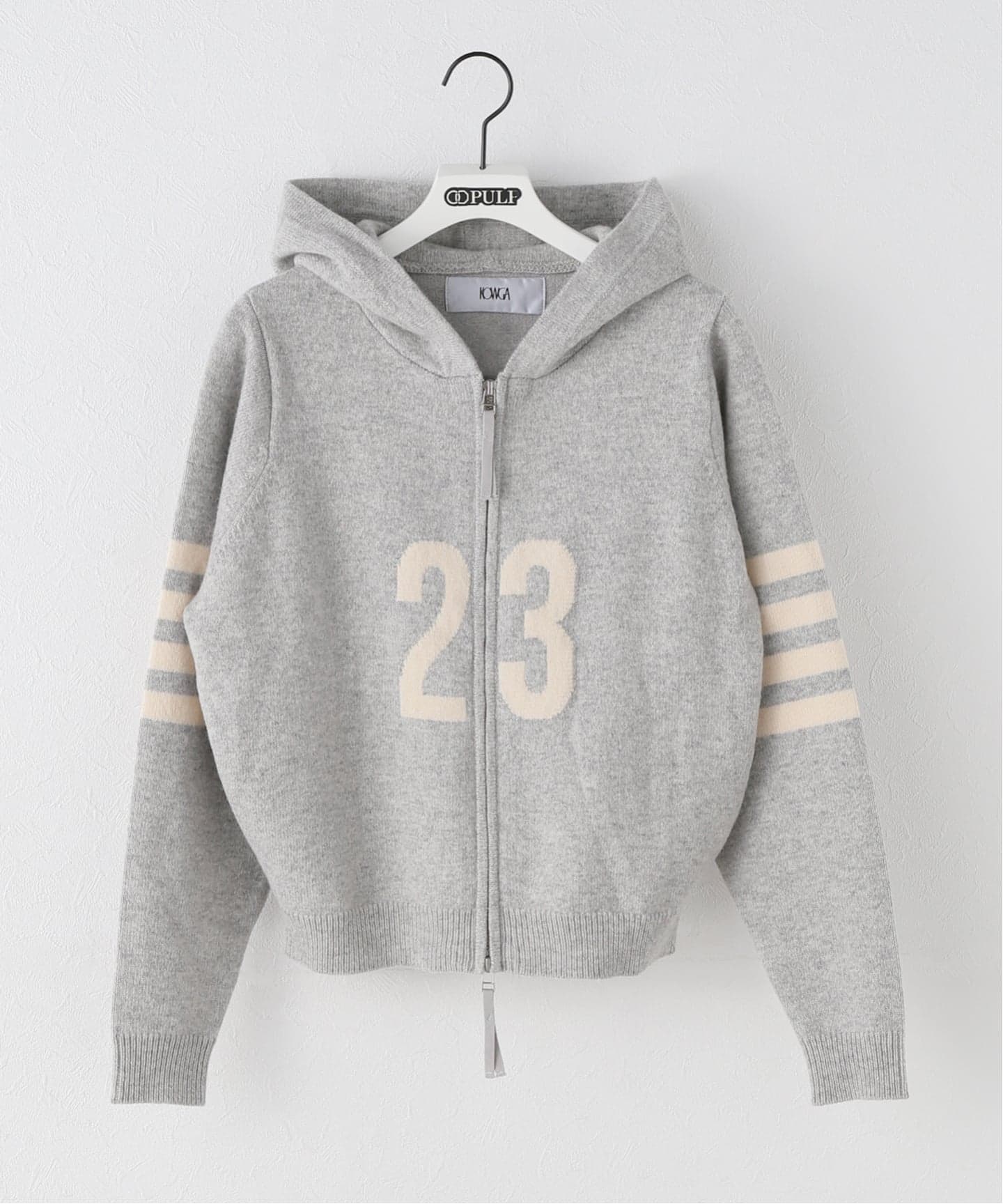 トップス kowga FOOT BALL KNIT ZIP HOODIE FOOT BALL KNIT HOODIE