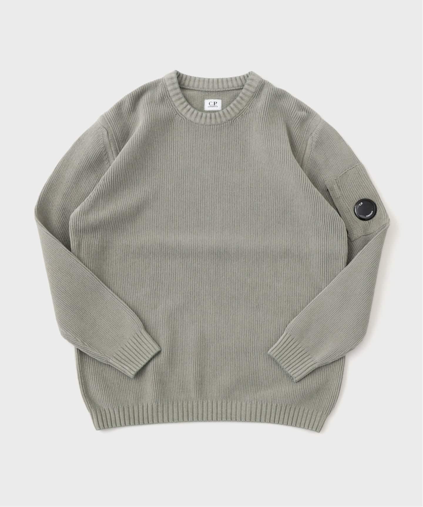 C.P. Company セーター 水色 C.P. Company / シーピーカンパニー KNW CREW NECK IN CHENILLE COTTON