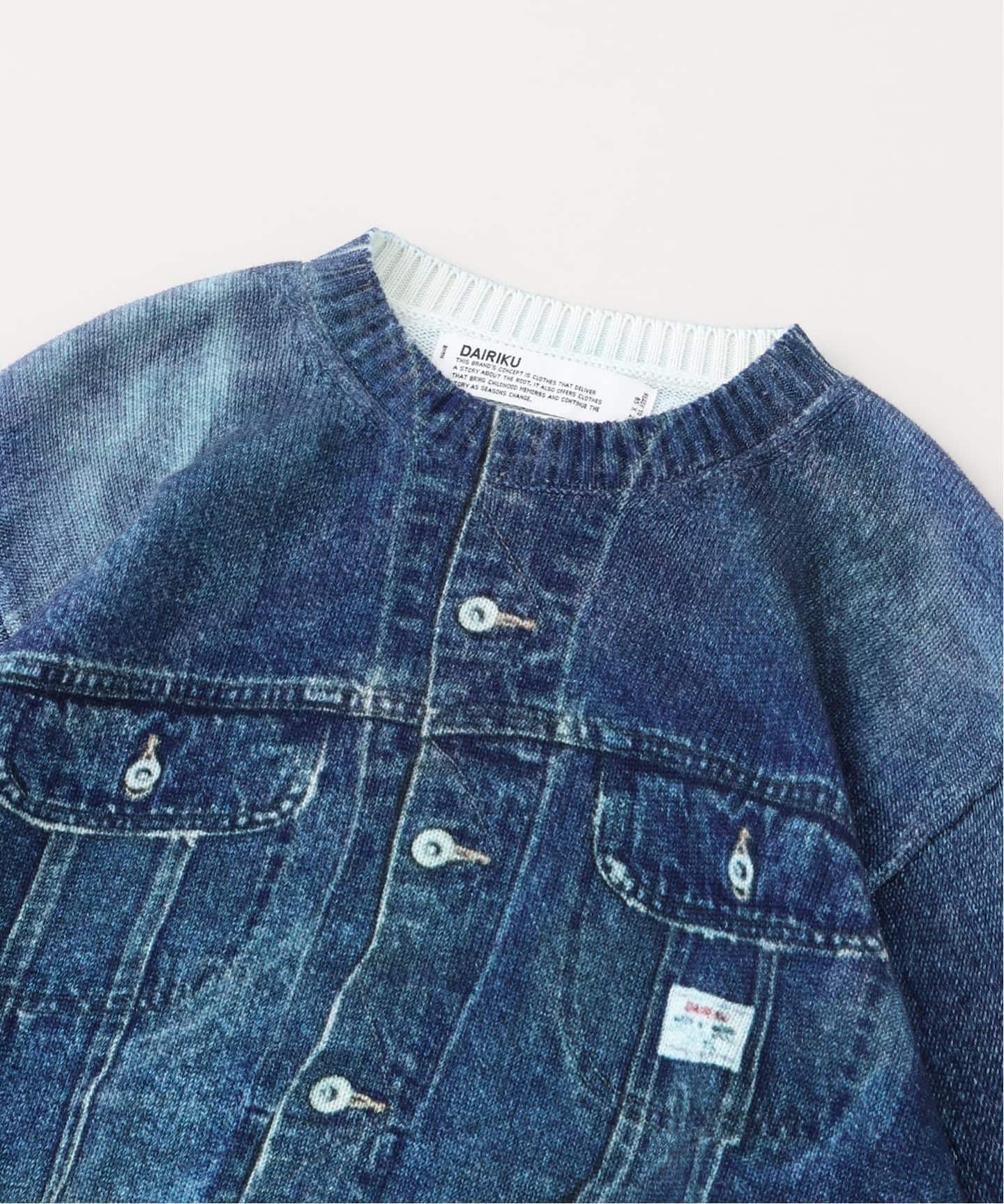DAIRIKU / ダイリク Tuck In Denim Transcription Knit（ニット