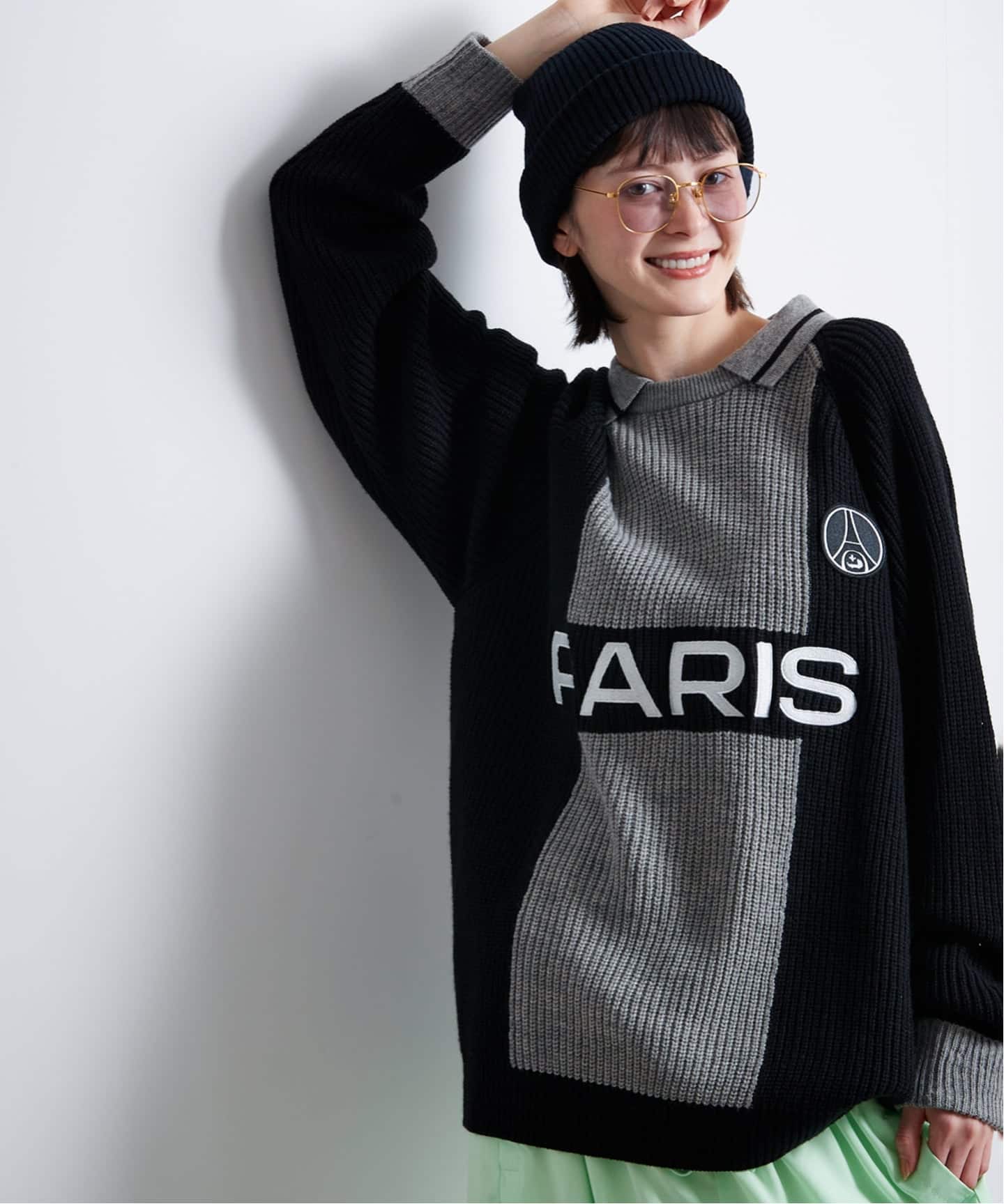 PARIS SAINT-GERMAIN Vネックセーター Nike Paris Saint-Germain Tech Pack Ivory Navy Soccer Knit Sweater