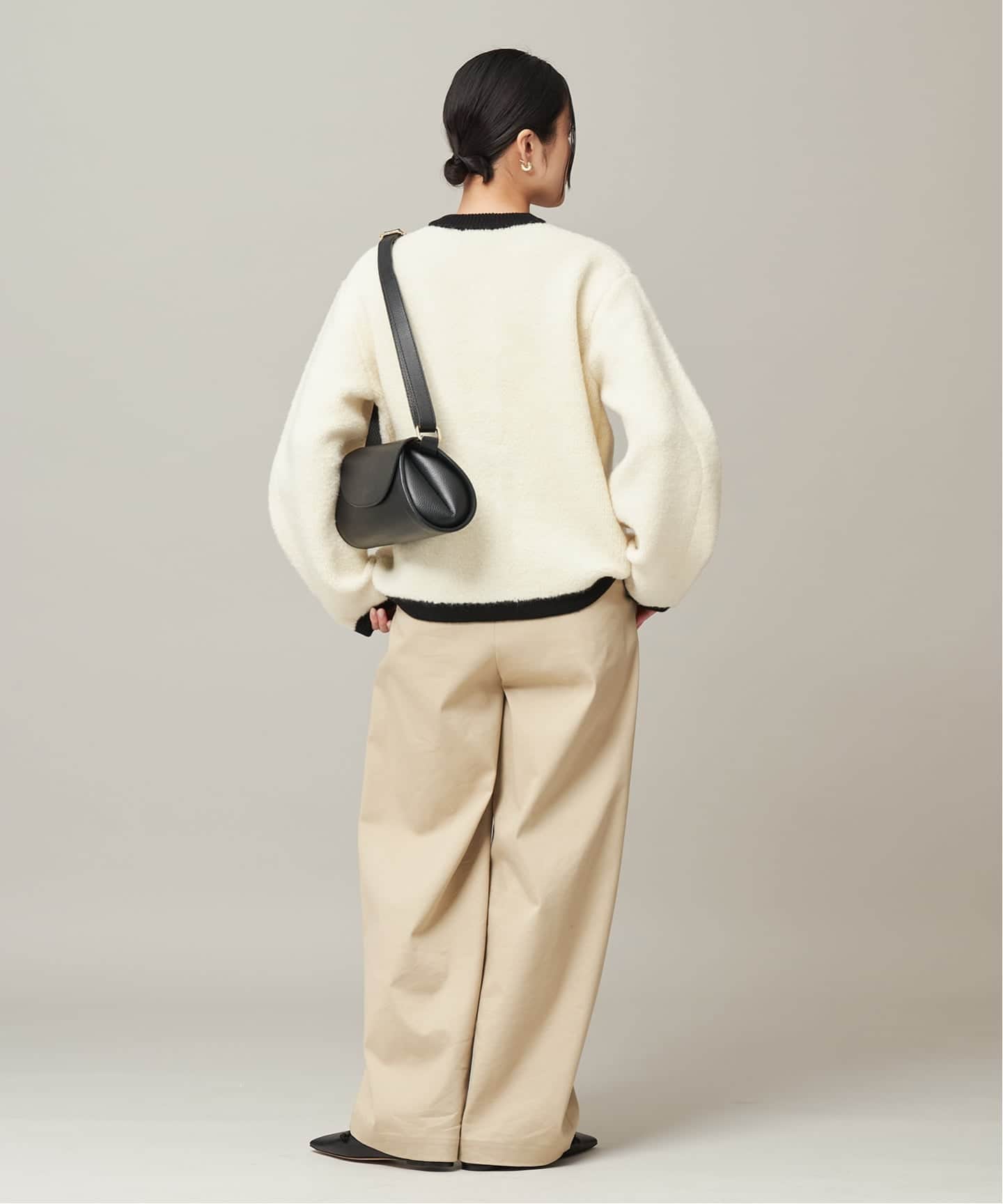 SP》【金子綾さん着用】バイカラーボアカーディガン（カーディガン