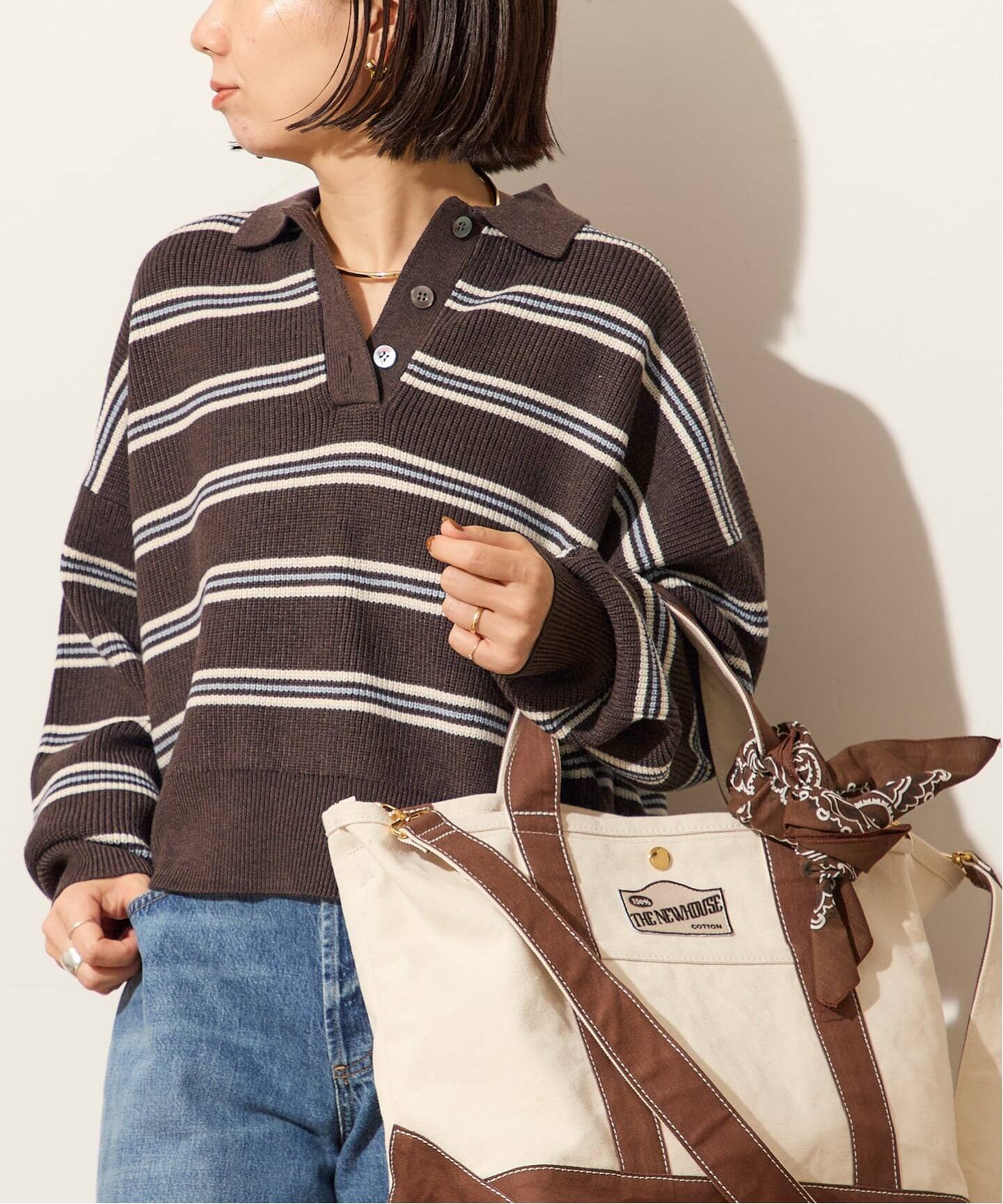 アゼボーダーポロニット（ニット／セーター）｜JOURNAL STANDARD L