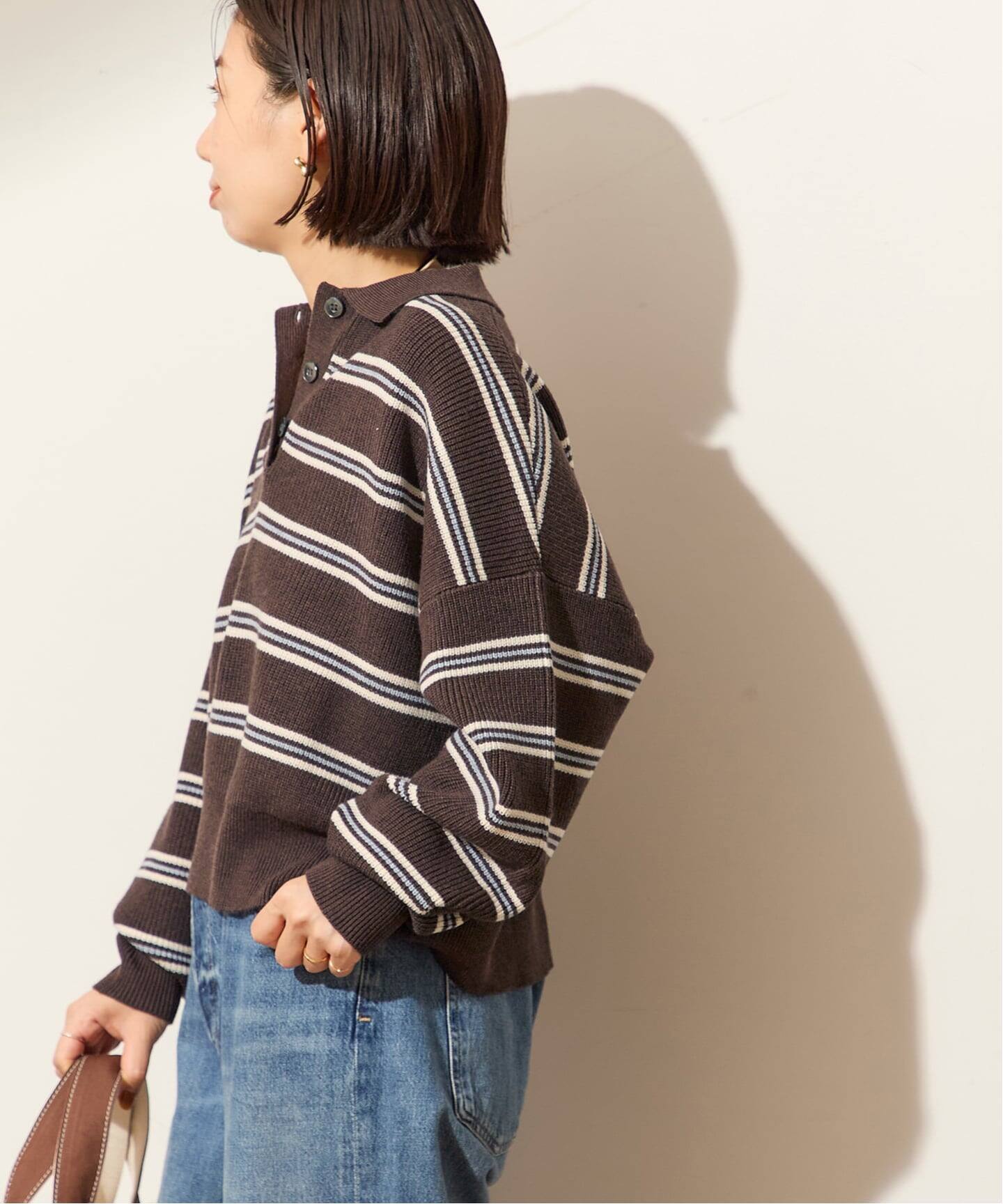 アゼボーダーポロニット（ニット／セーター）｜JOURNAL STANDARD L