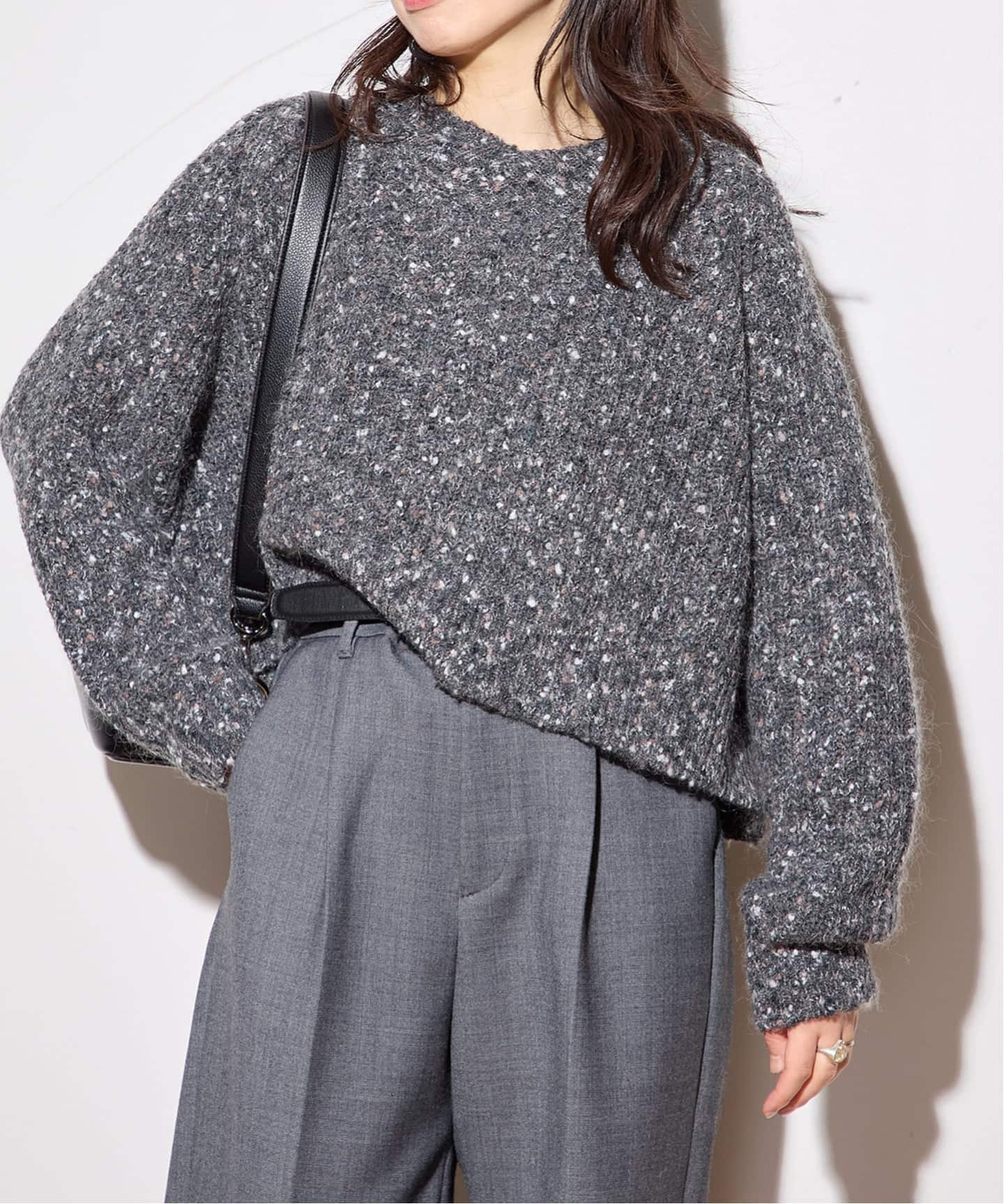 MIX YARNショートプルオーバー（ニット／セーター）｜JOURNAL STANDARD