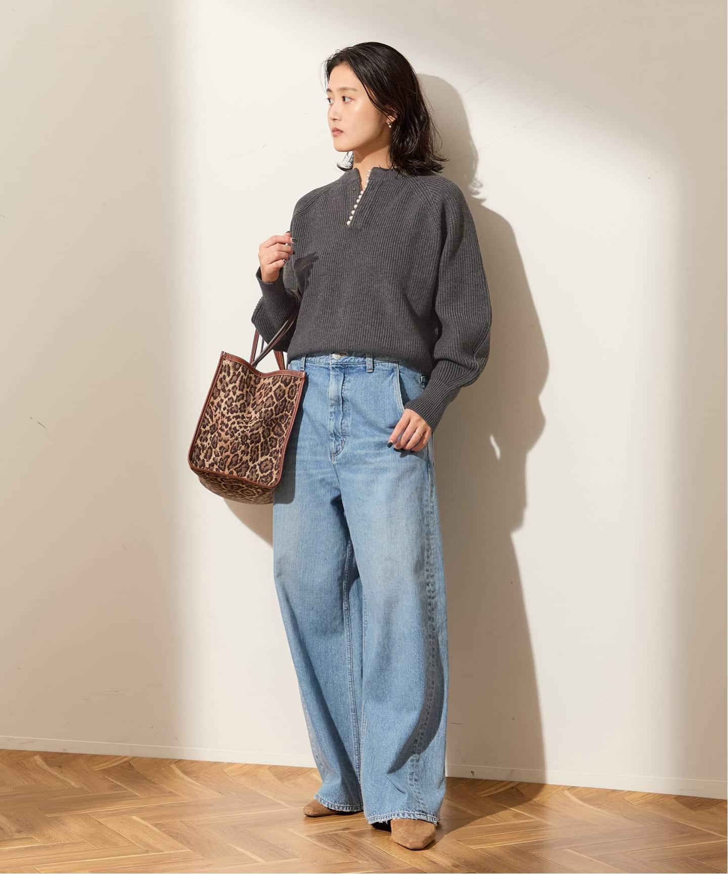JOURNAL STANDARD L'ESSAGE パールつき畦プルオーバー パール畦プルオーバー | ジャーナルスタンダード レサージュ