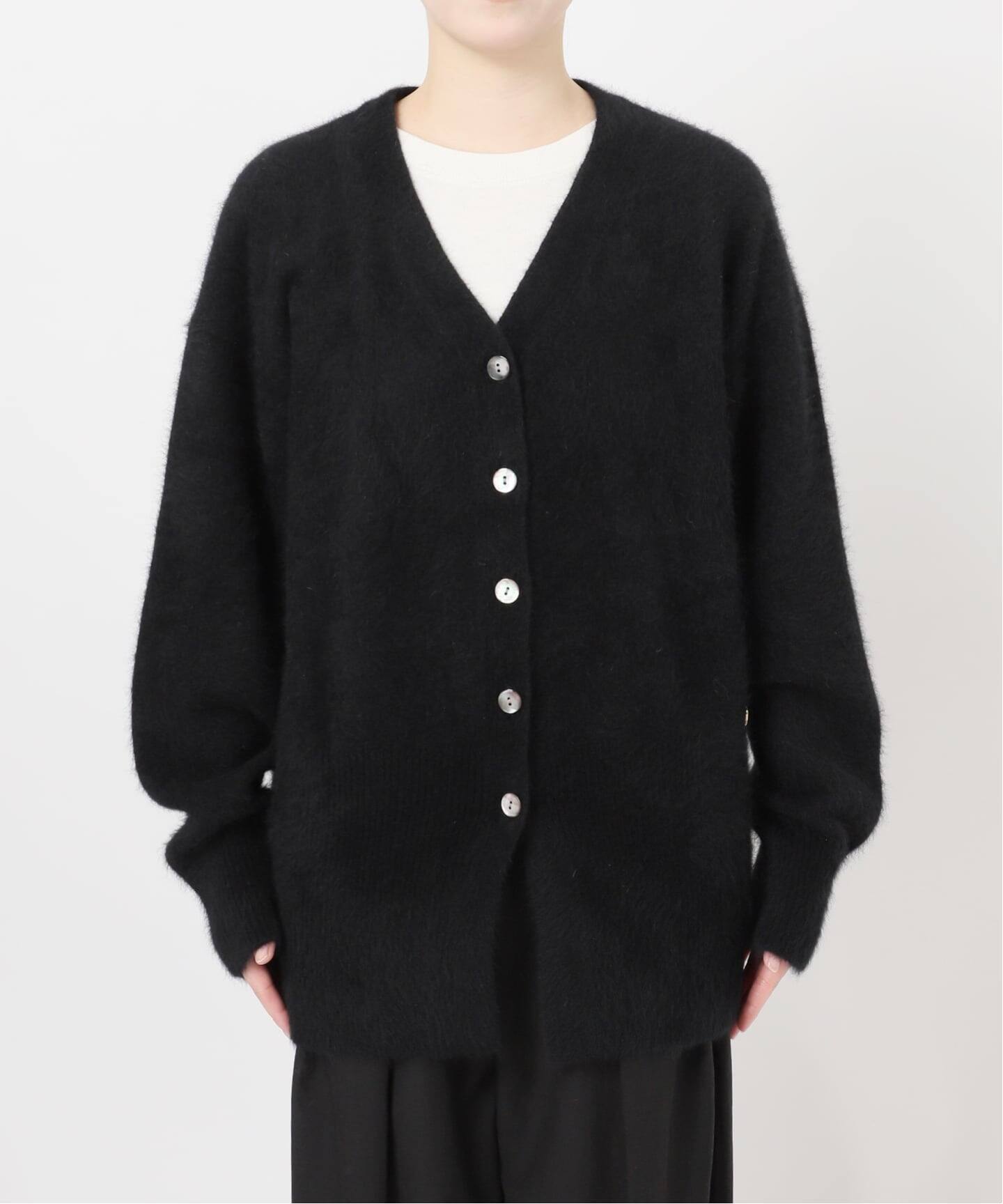 EPOCA スーパーファインウール　デザインカーディガン・黒 EPOCA スーパーファインウール デザインカーディガン・黒