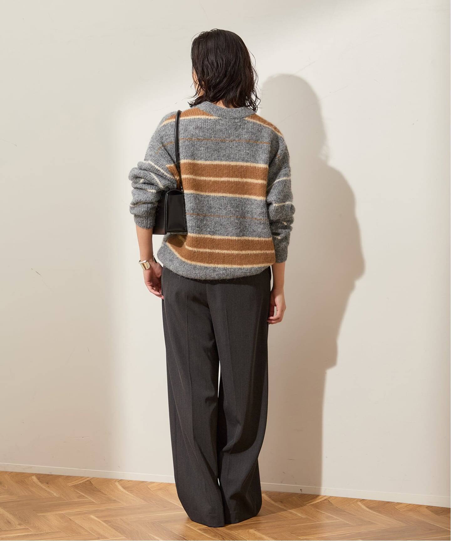 ウールシャギーMIXボーダープルオーバー（ニット／セーター）｜JOURNAL