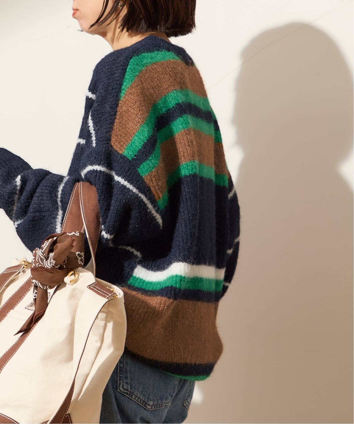 ウールシャギーMIXボーダープルオーバー（ニット／セーター）｜JOURNAL