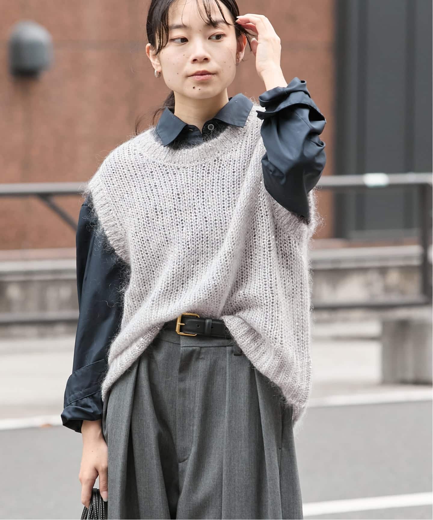 追加》モヘヤMIXスパンコールベスト（ベスト）｜JOURNAL STANDARD L