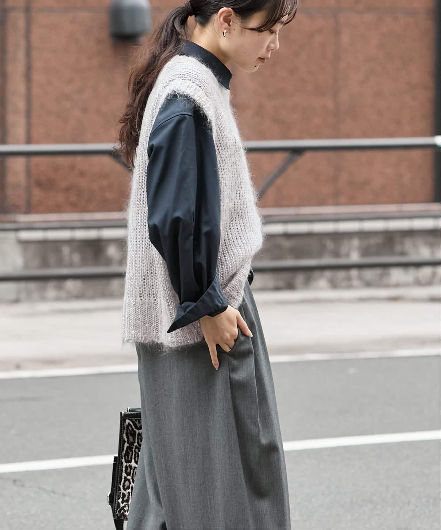 追加》モヘヤMIXスパンコールベスト（ベスト）｜JOURNAL STANDARD L