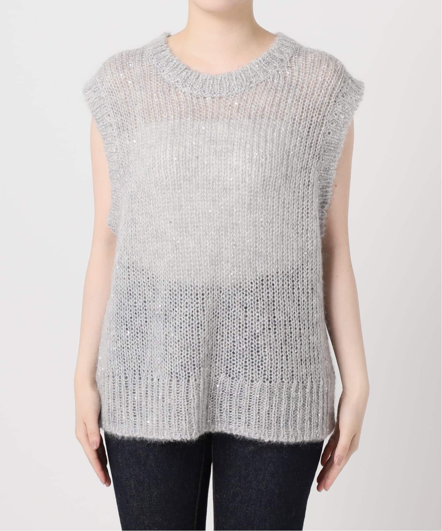 追加》モヘヤMIXスパンコールベスト（ベスト）｜JOURNAL STANDARD L