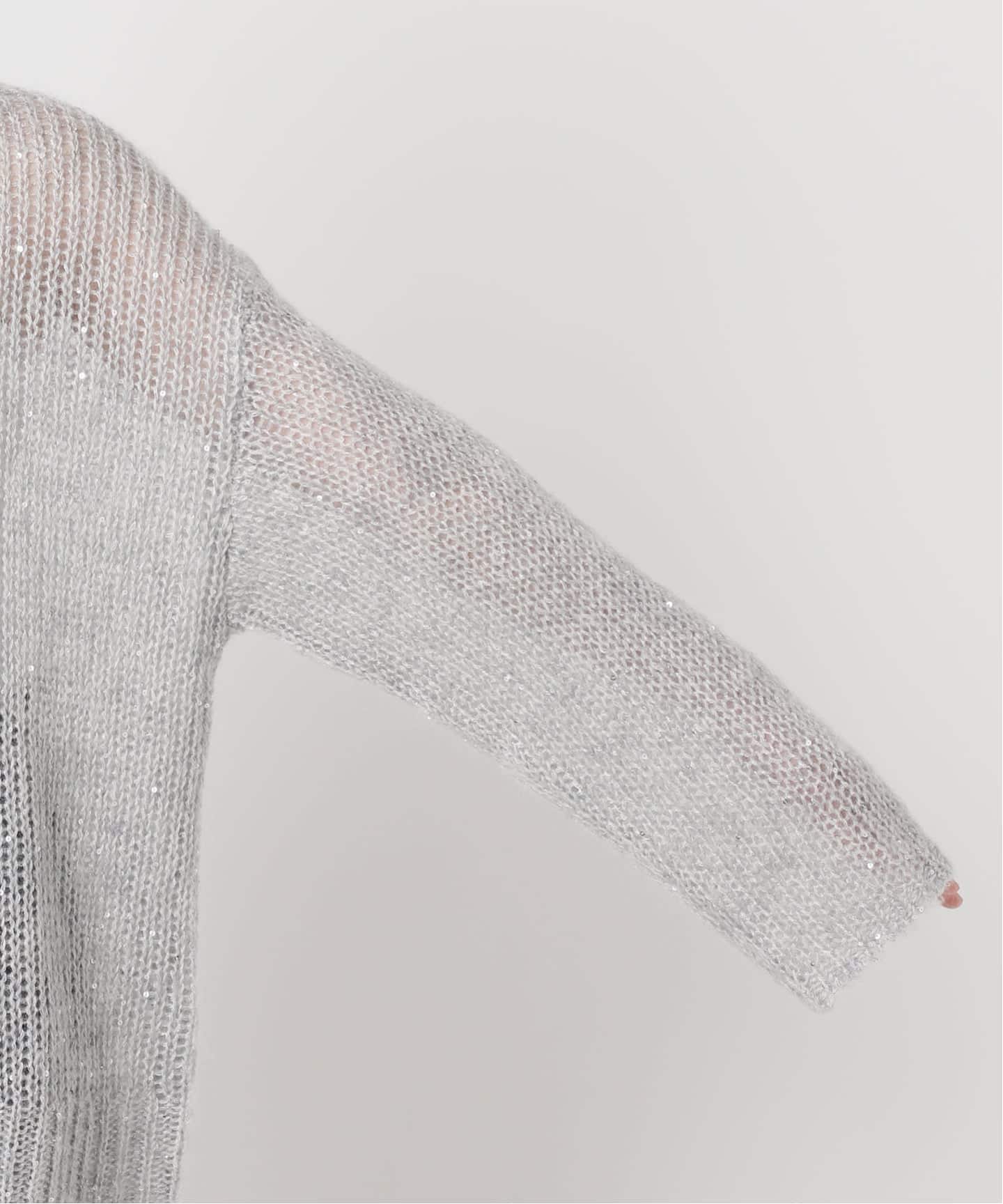 追加》モヘヤMIXスパンコールプルオーバー（ニット／セーター