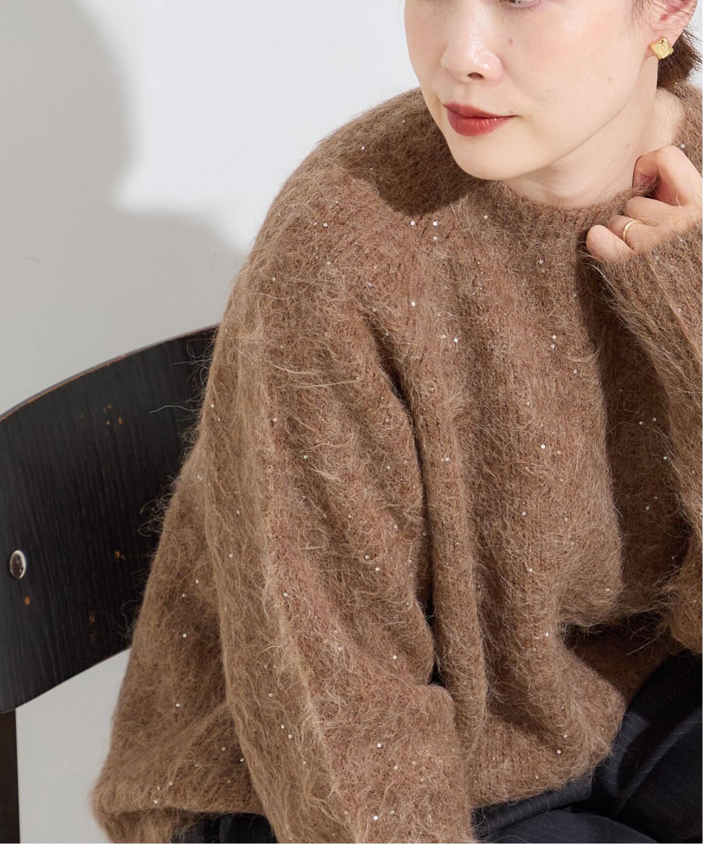 アルパカMIXスパンコールプルオーバー（ニット／セーター）｜JOURNAL