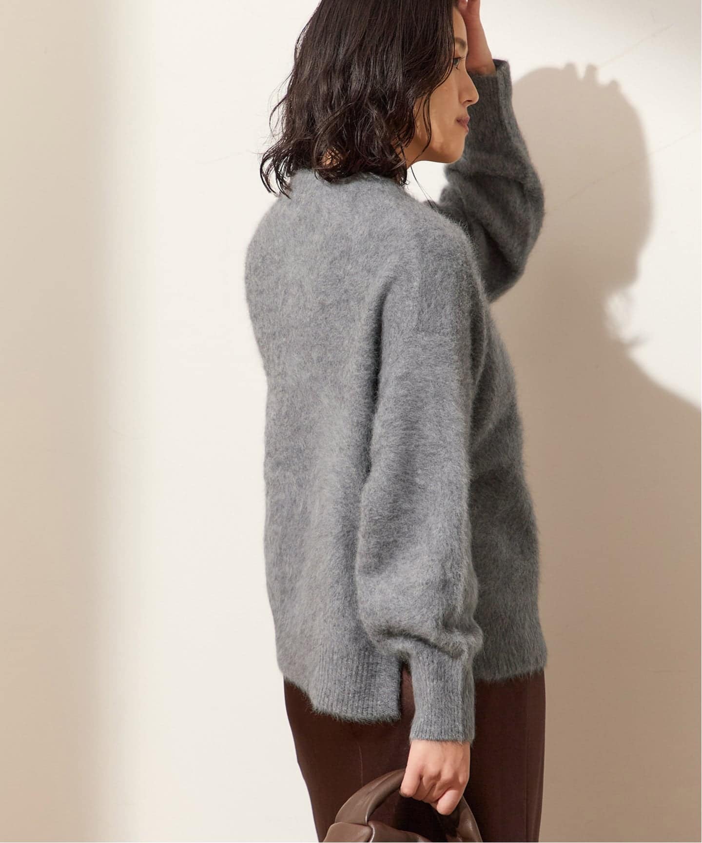 グレー Vネックカーディガン 追加予約》FOX CASHMERE Vネックカーディガン（カーディガン