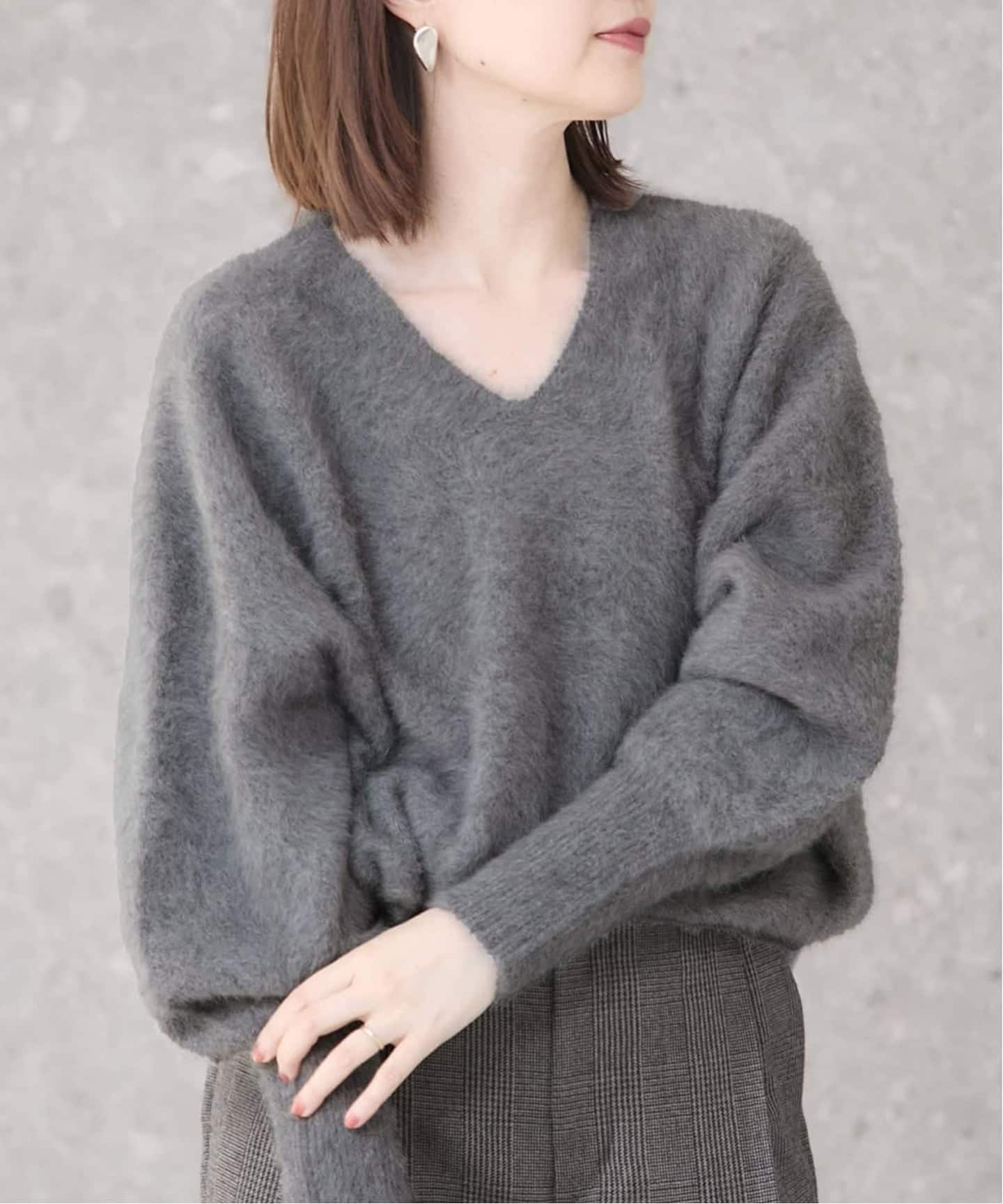 追加》FOX CASHMERE Vネックプルオーバー（ニット／セーター