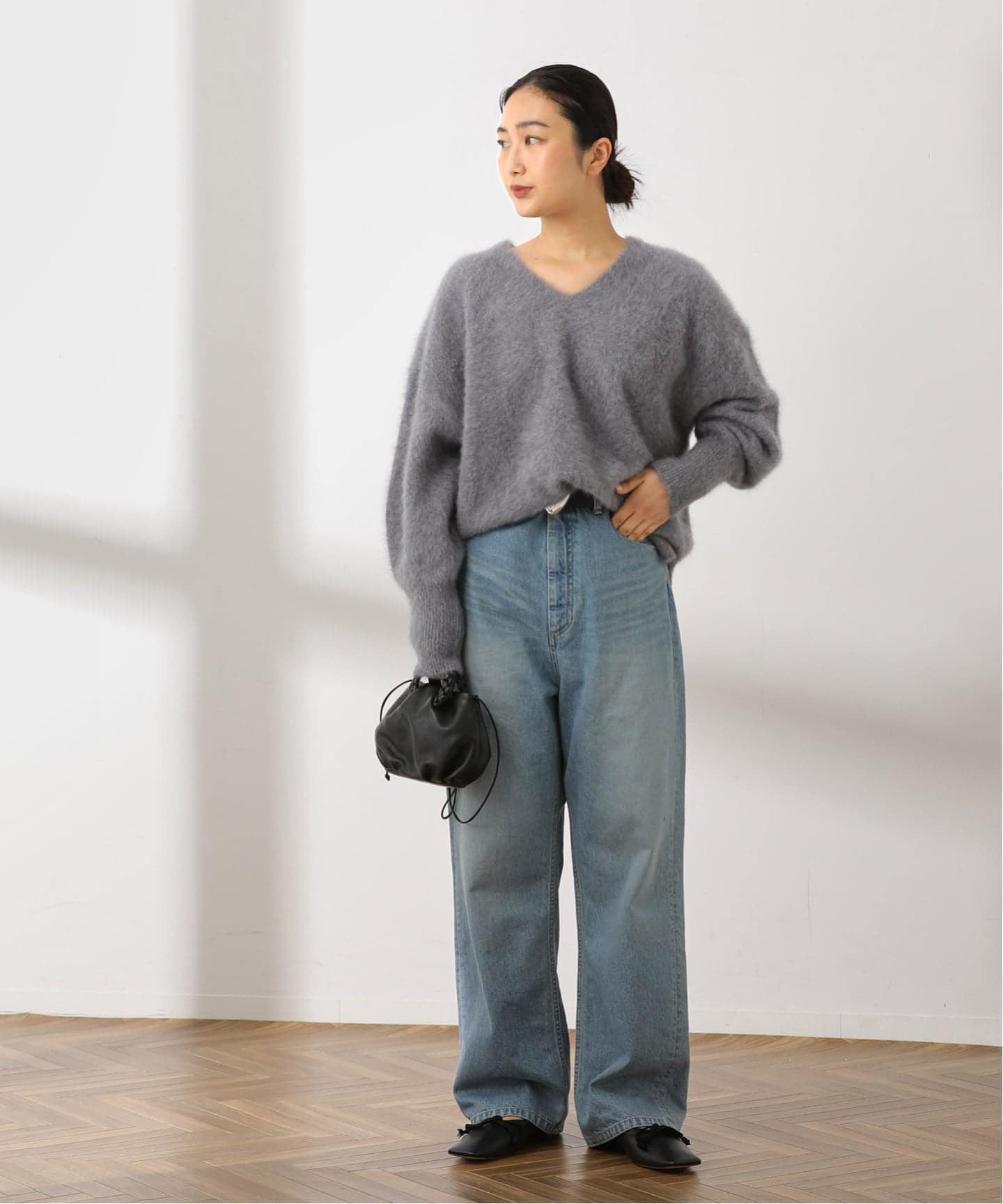 追加》FOX CASHMERE Vネックプルオーバー（ニット／セーター