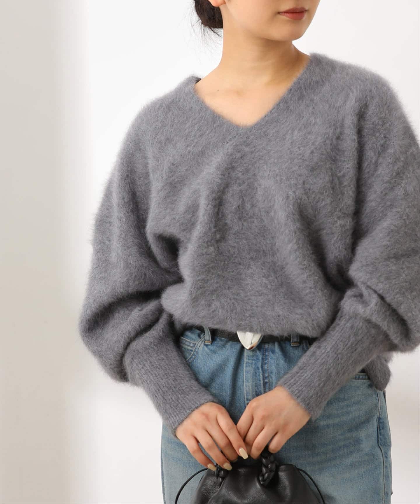 追加》FOX CASHMERE Vネックプルオーバー（ニット／セーター