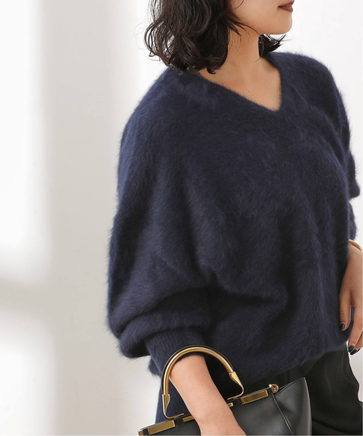 追加》FOX CASHMERE Vネックプルオーバー（ニット／セーター