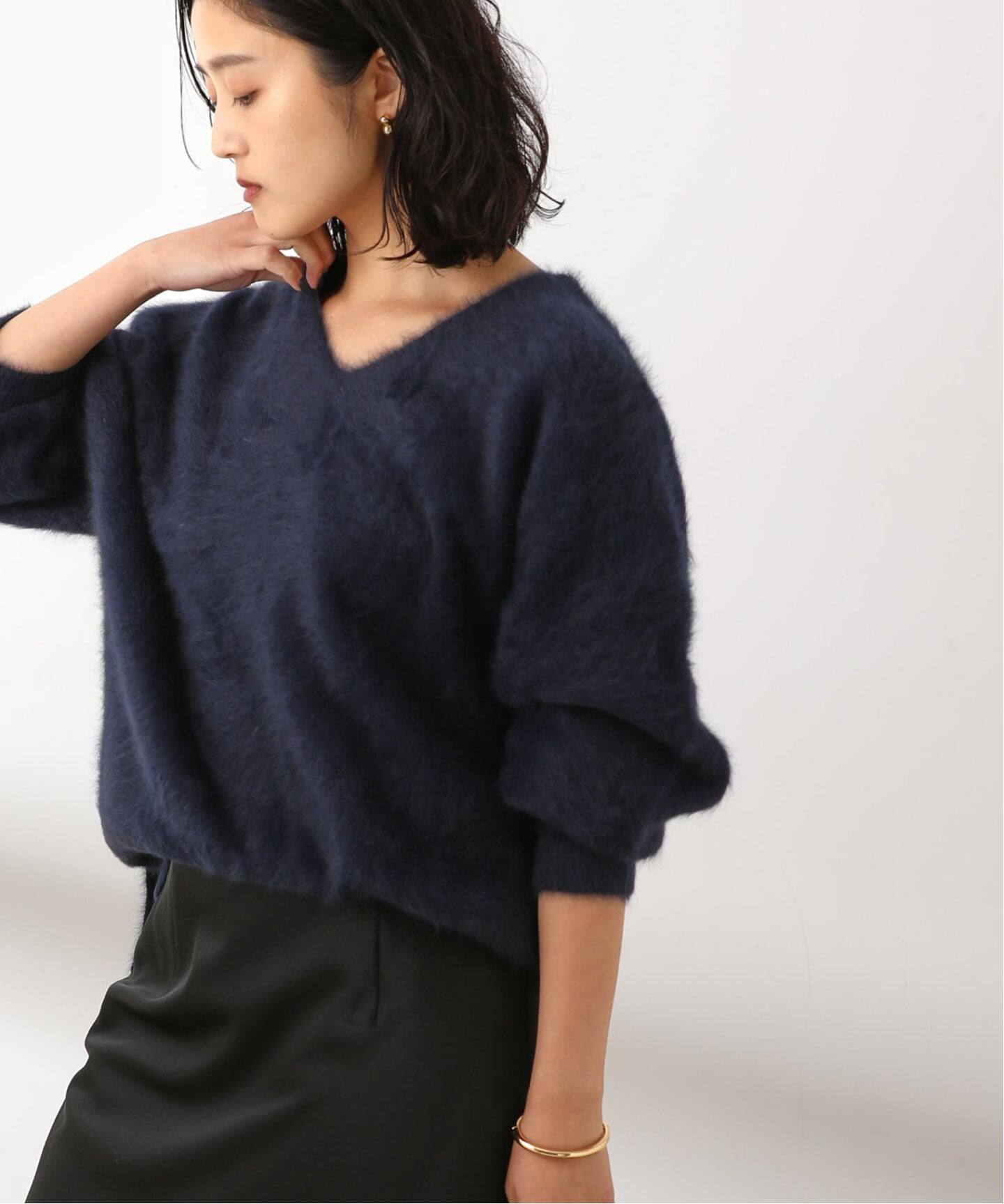 追加》FOX CASHMERE Vネックプルオーバー（ニット／セーター