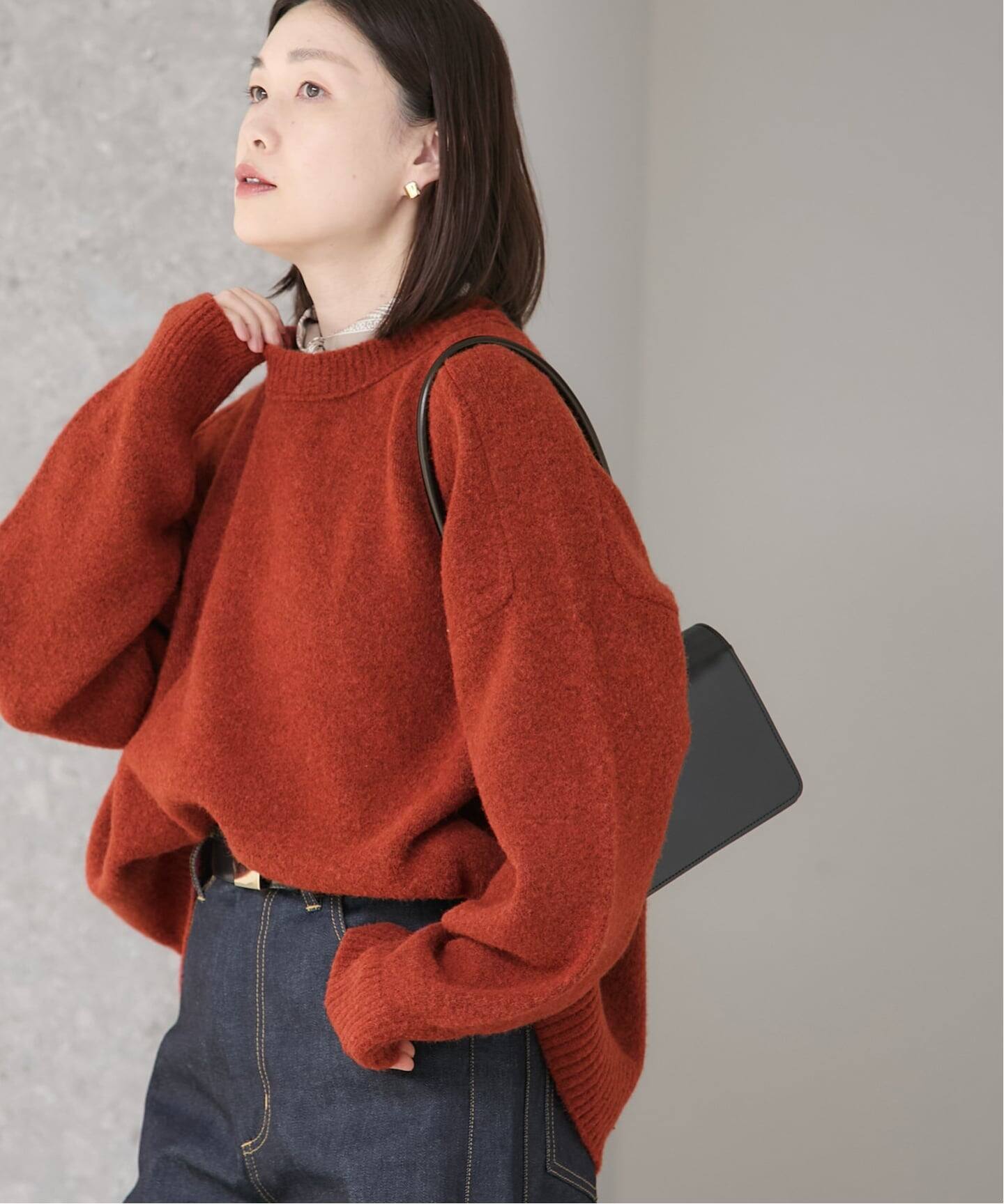 JOURNALSTANDARDL'essage アルパカ　ルーズネックセーター 予約》AMYRISドルマンプルオーバー（ニット／セーター