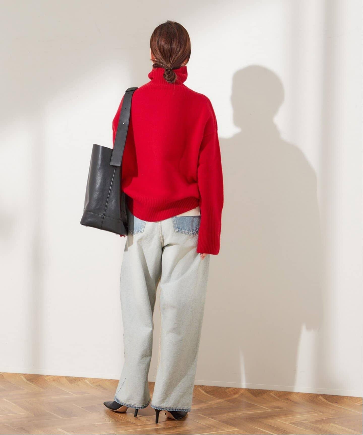 【yyyyyy】 TIDESラムズウールタートルネックレッド ISLAND TIDES（アイランドタイド） ニット 「ISLAND TIDES/アイランド