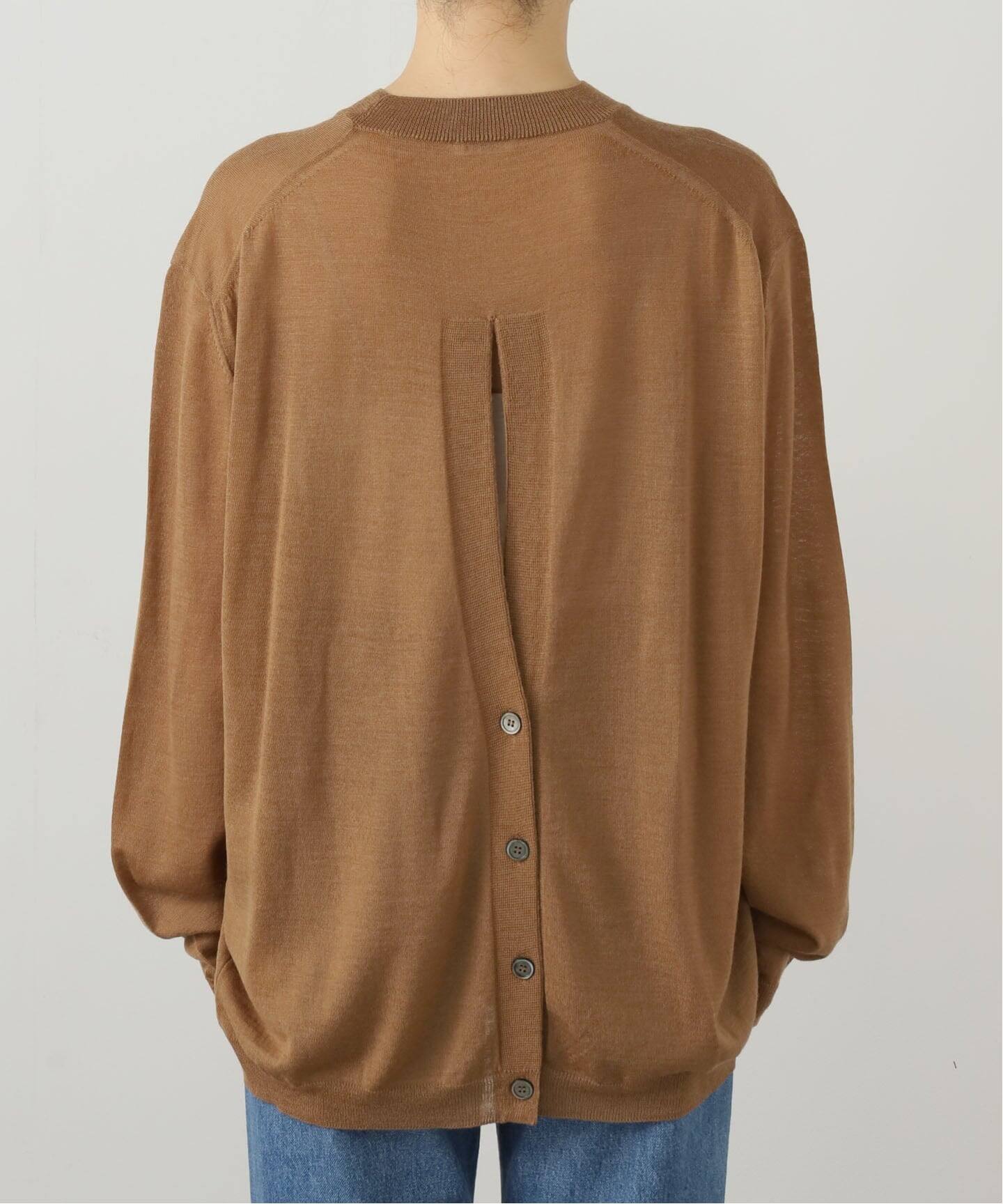 RECTO/レクト】BACK OPEN DETAIL KNIT TOP：ニット（ニット／セーター