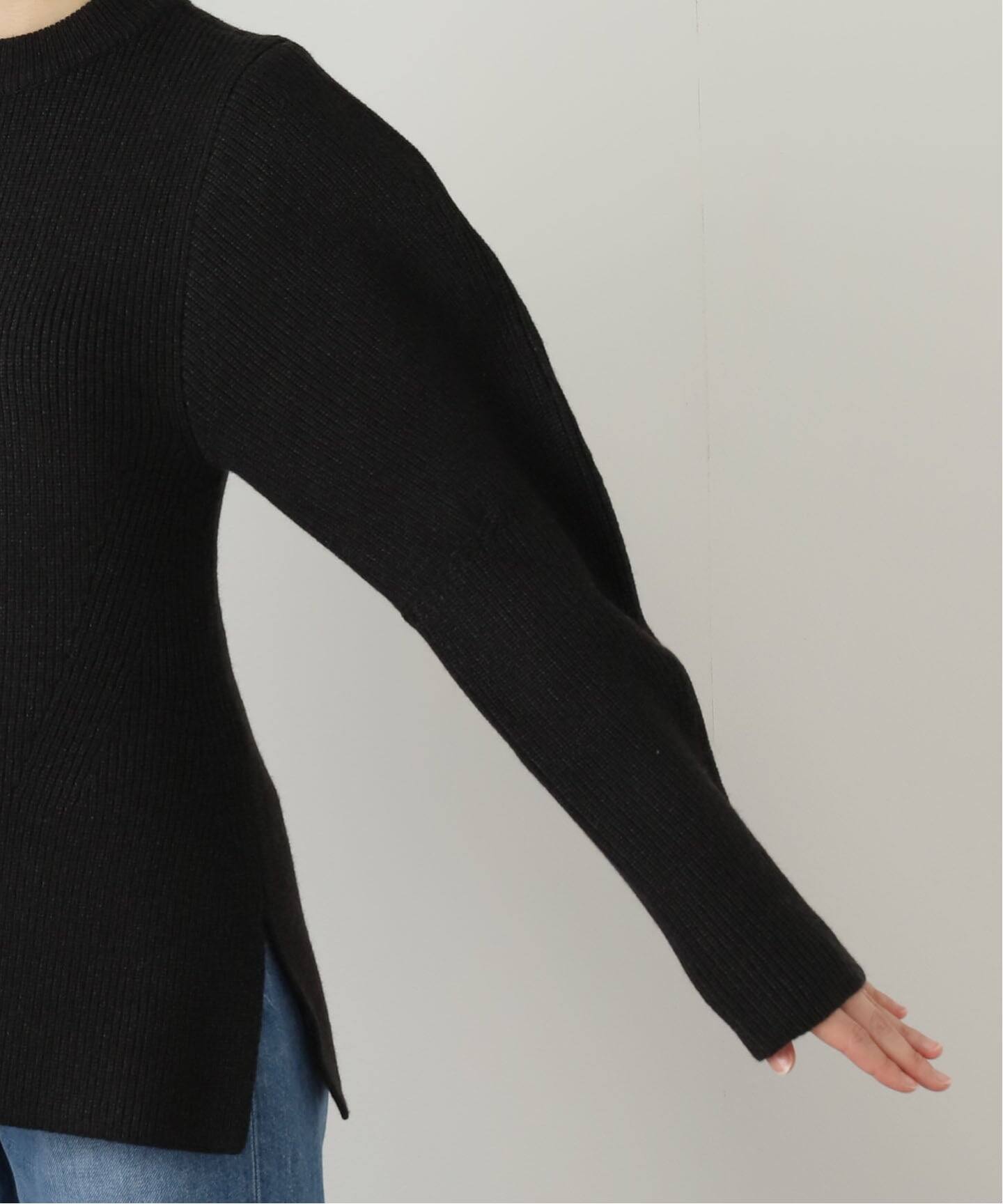 RECTO/レクト】 VOLUME SLEEVE STRUCTURED KNIT TOP：ニット（ニット