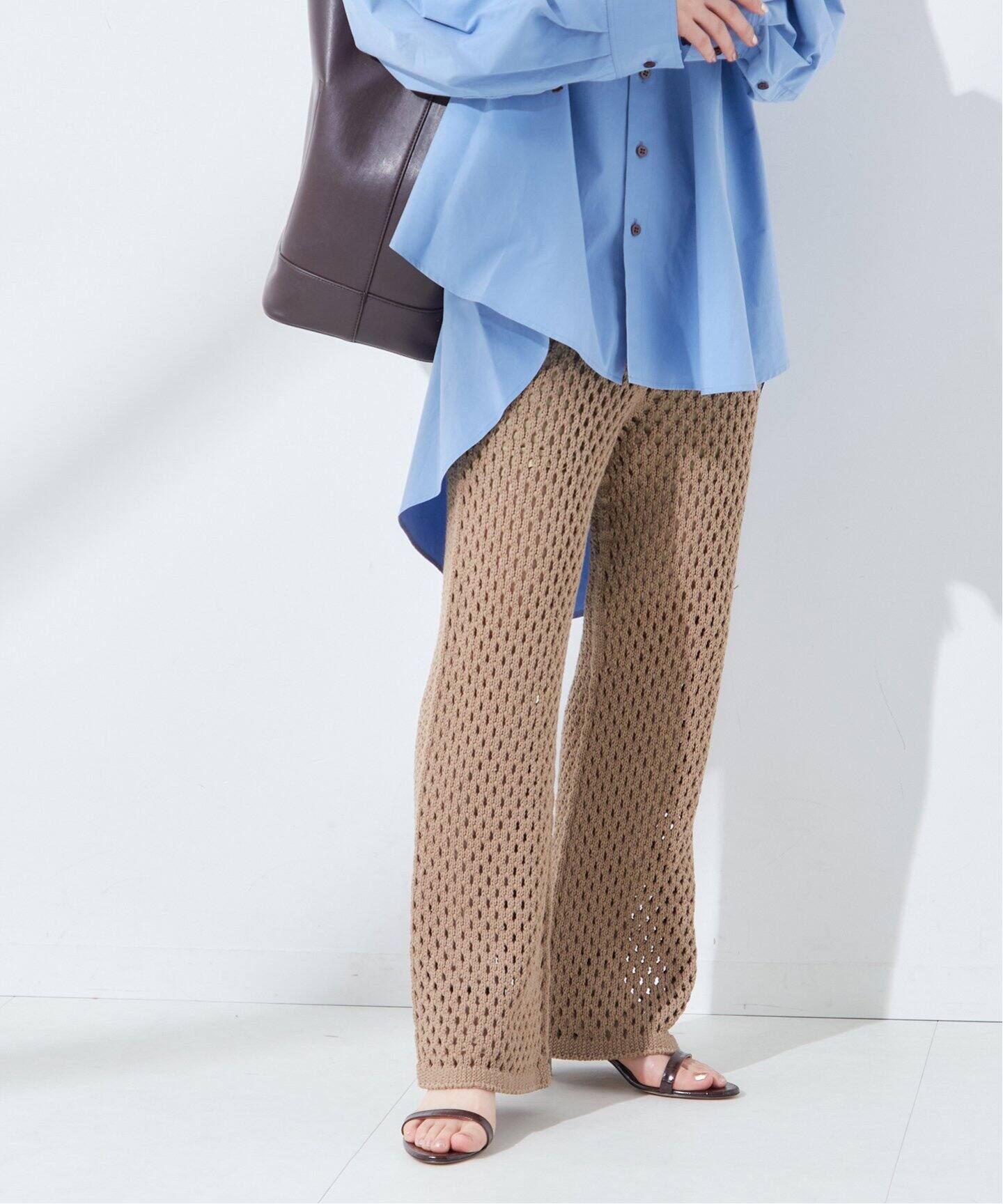 Uhr/ウーア】Mesh Knit Pants：ニットパンツ（その他パンツ）｜JOURNAL 