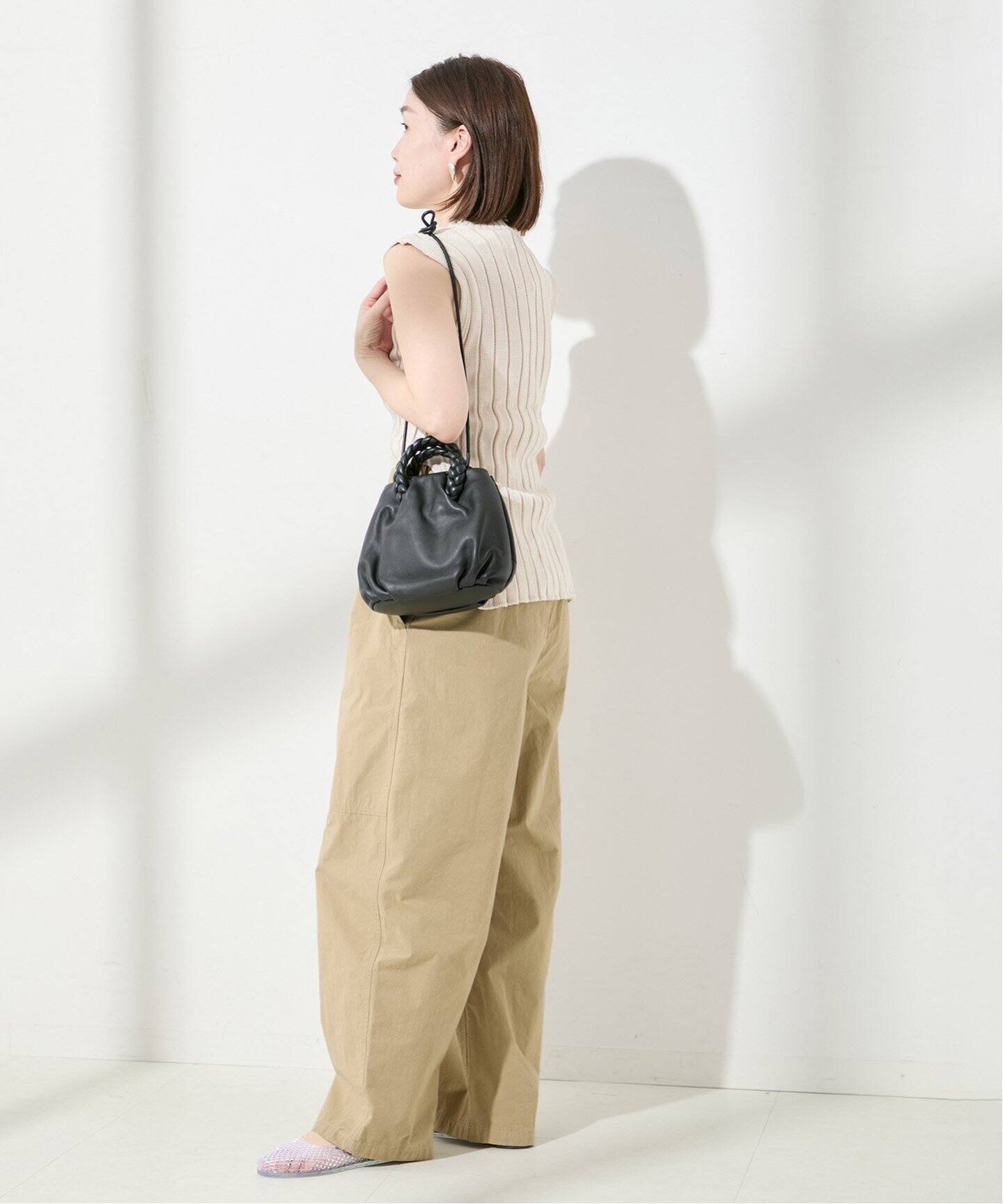 予約》【GENES/ジェネス】LARA TOP OFF WHITE：ニット（ニット 
