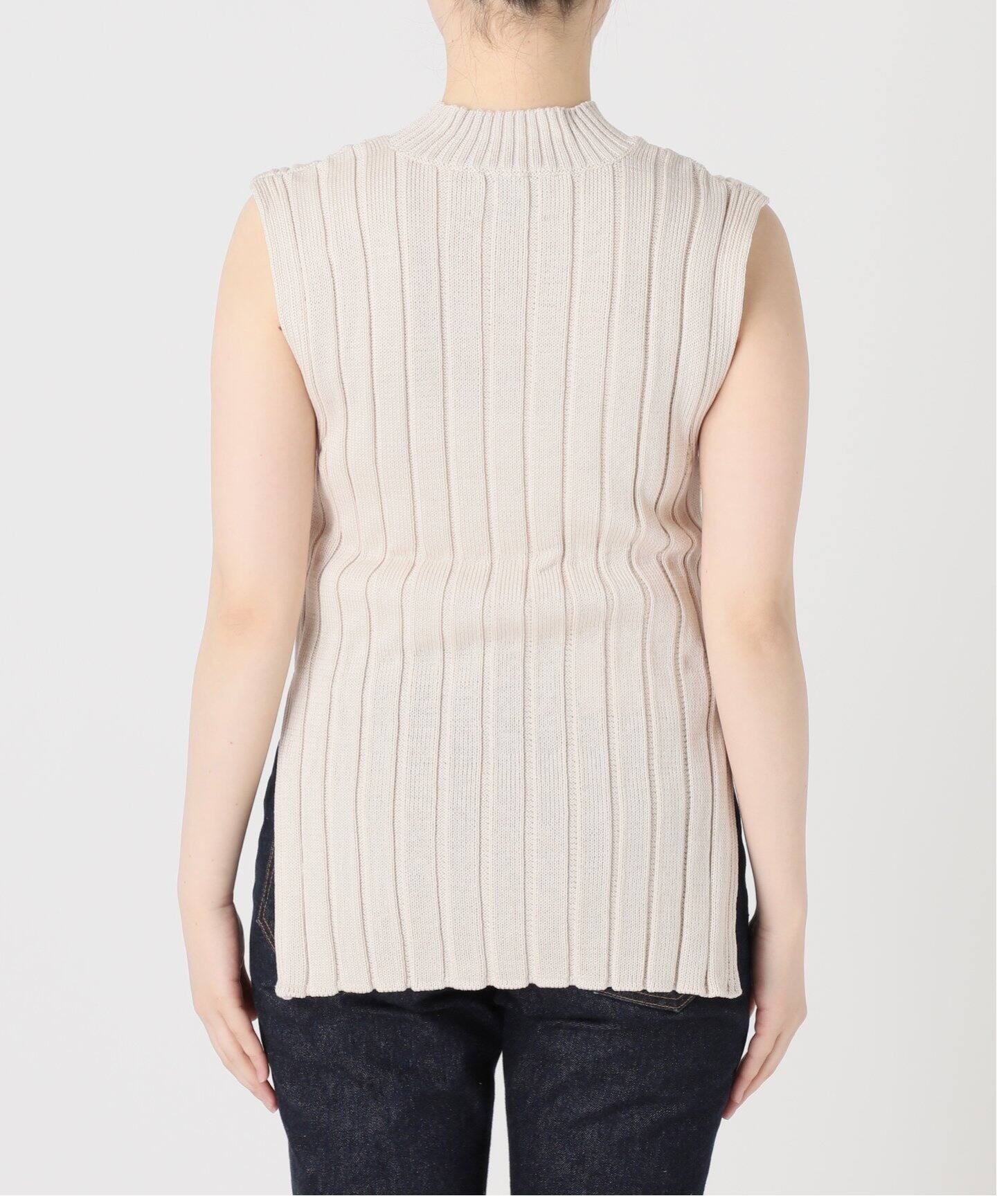 予約》【GENES/ジェネス】LARA TOP OFF WHITE：ニット（ニット 