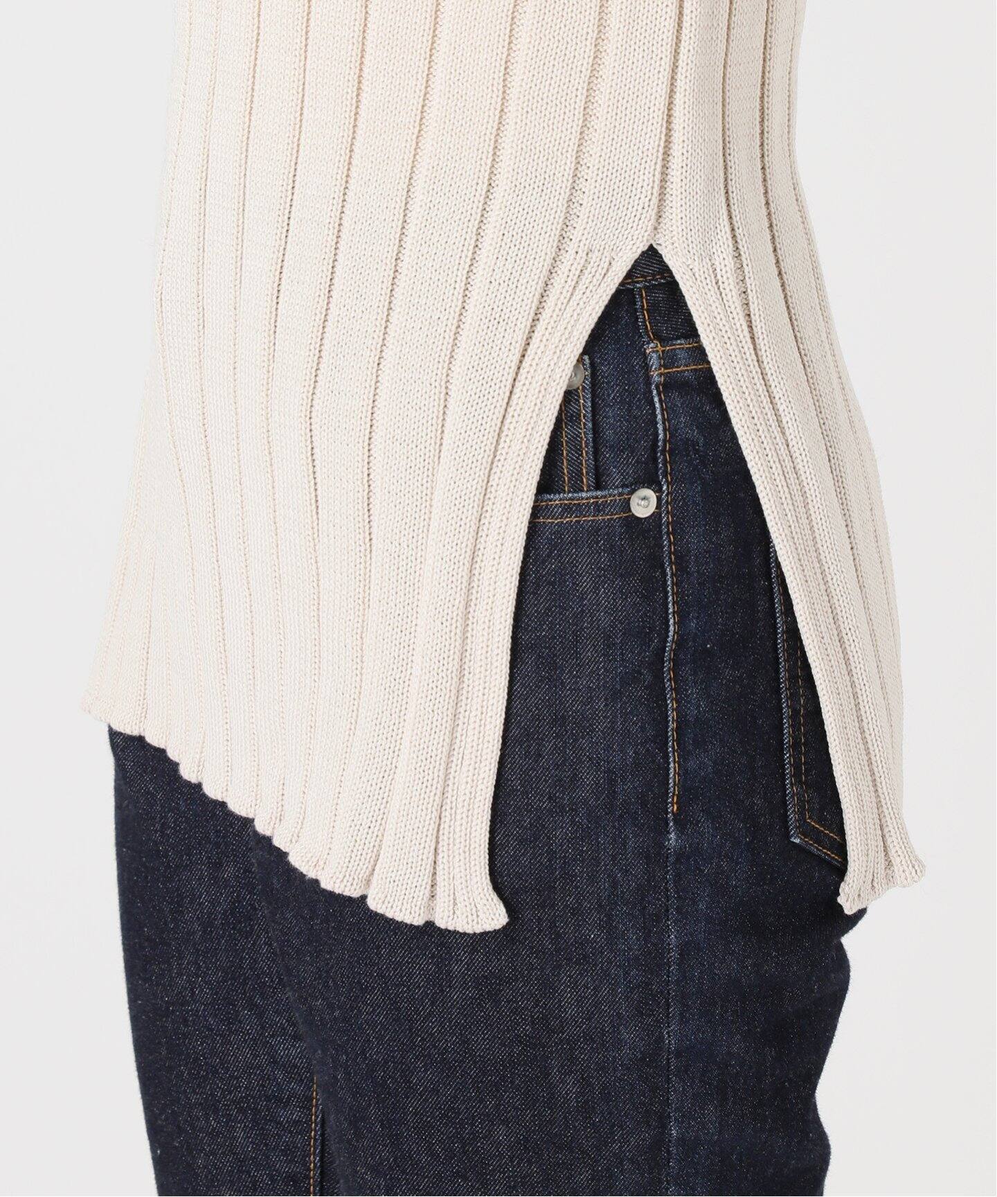 予約》【GENES/ジェネス】LARA TOP OFF WHITE：ニット（ニット 