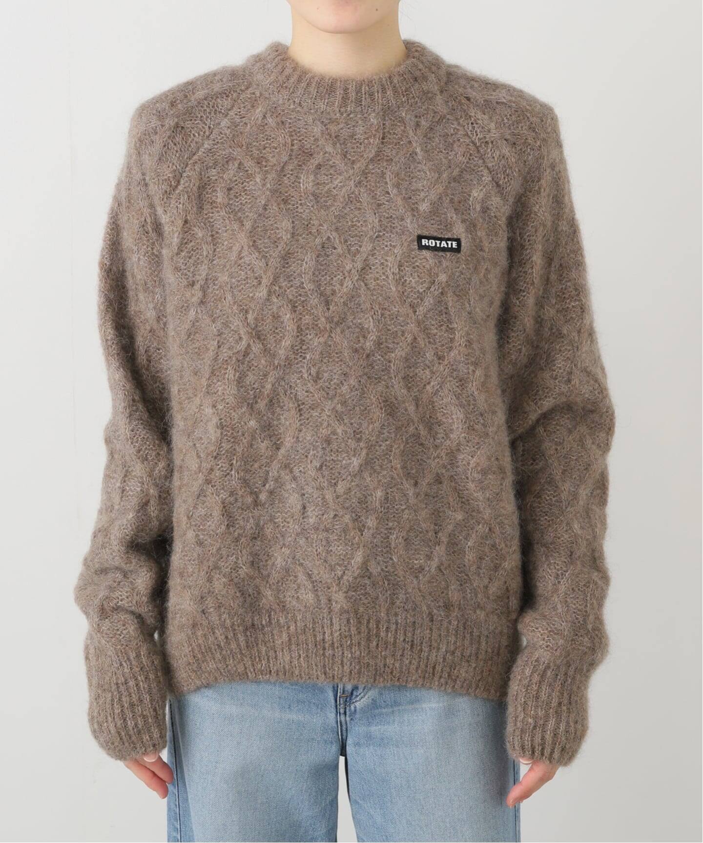 ROTATE ローテート】Fluffy Knit Jumper:ニット（ニット