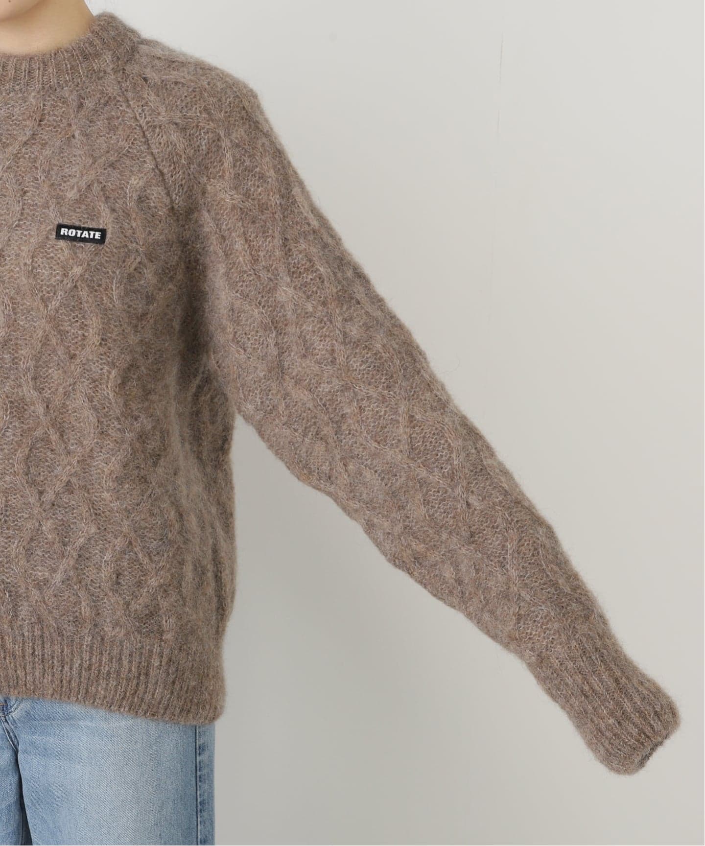 ROTATE ローテート】Fluffy Knit Jumper:ニット（ニット／セーター