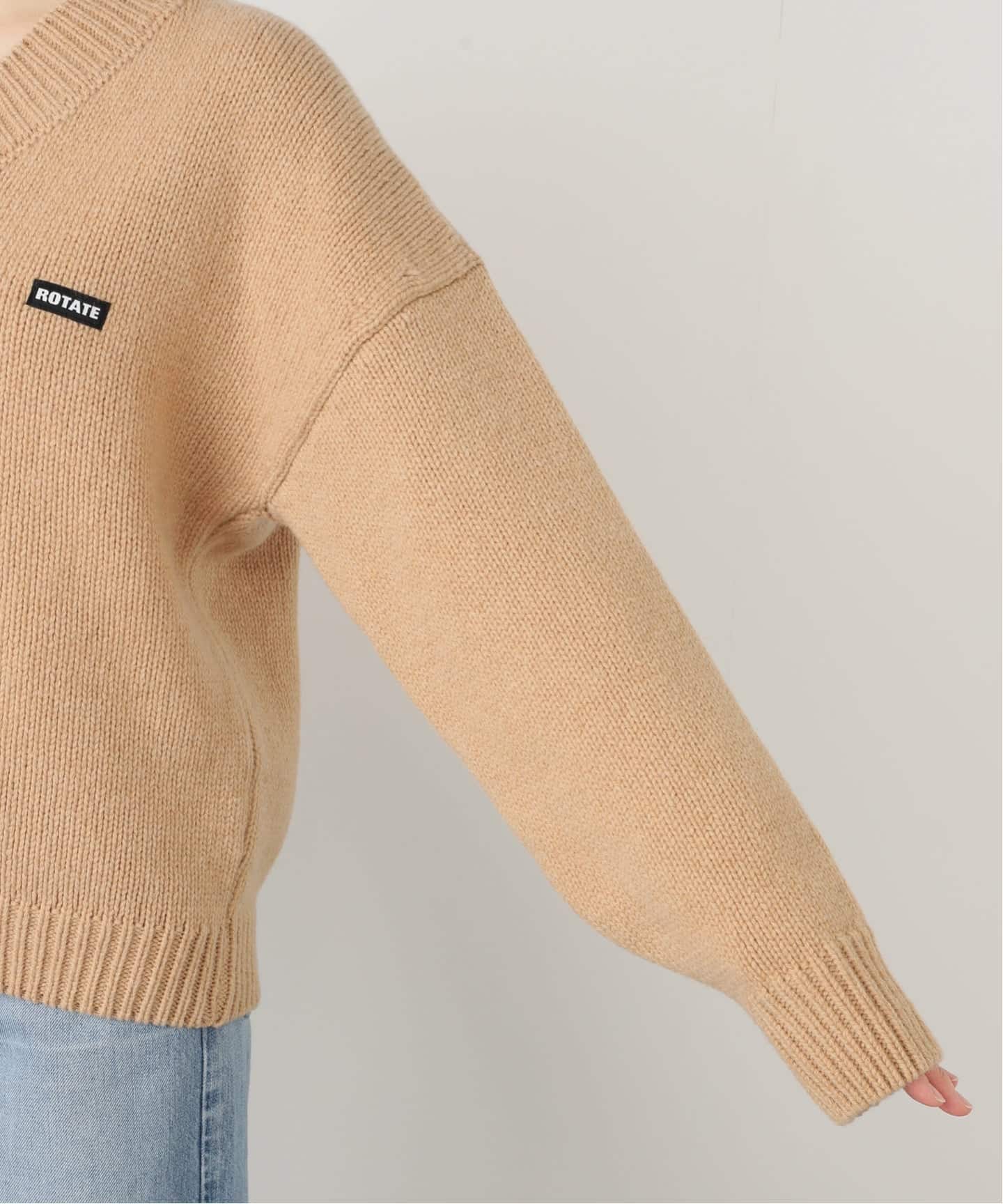 【NEW】ジャーナルスタンダード レサージュ（journal standard L’essage）/【ROTATEローテート】 Knit V−Neck Jumper：ニット ROTATEローテート】 Knit V-Neck Jumper：ニット（ニット／セーター