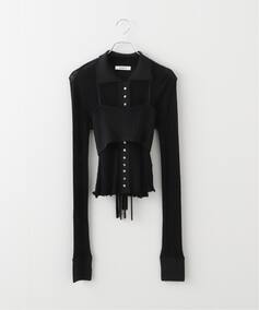 GABRIEL LEE】KNIT LINEN TOP AND BRA SET：ニット（ニット／セーター 