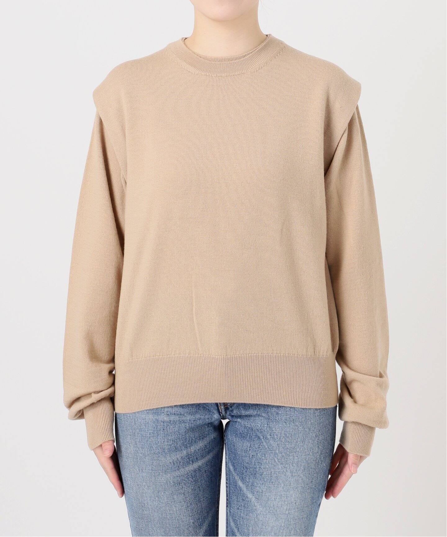 Traditional Weatherwear ⭐︎ 半袖ニットベージュ　極美品 w closet 「w closet」 半袖ニット「alleyコラボ」 FREE イエロー