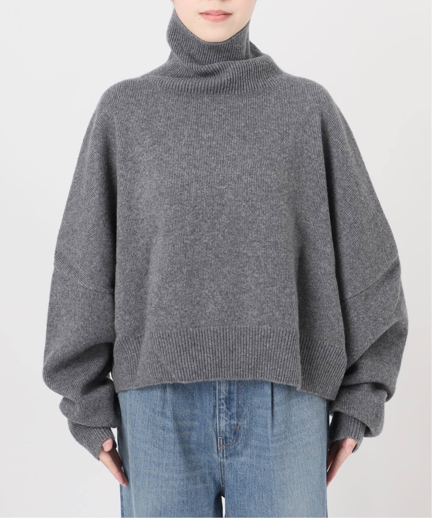 R2W/アールツーダブリュー】FARBER SEMI CROP TURTLE KN：ニット