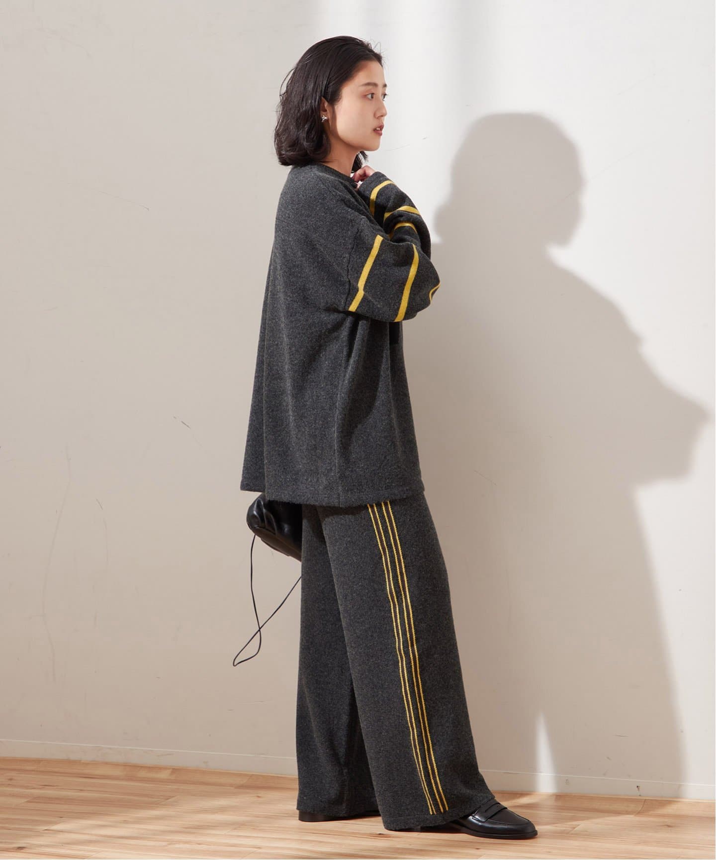 予約》【Uhr/ウーア】Line Knit Pants：ニットパンツ（その他