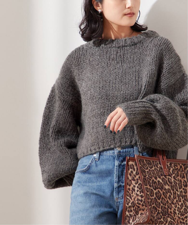 Uhr/ウーア】Short Hand Knit Pull-over：ニット（ニット／セーター  