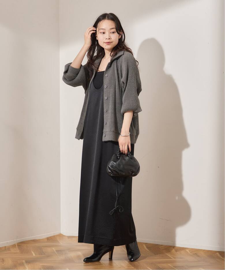 Gongdid Design】Knit pleated cardigan：カーディガン（カーディガン 