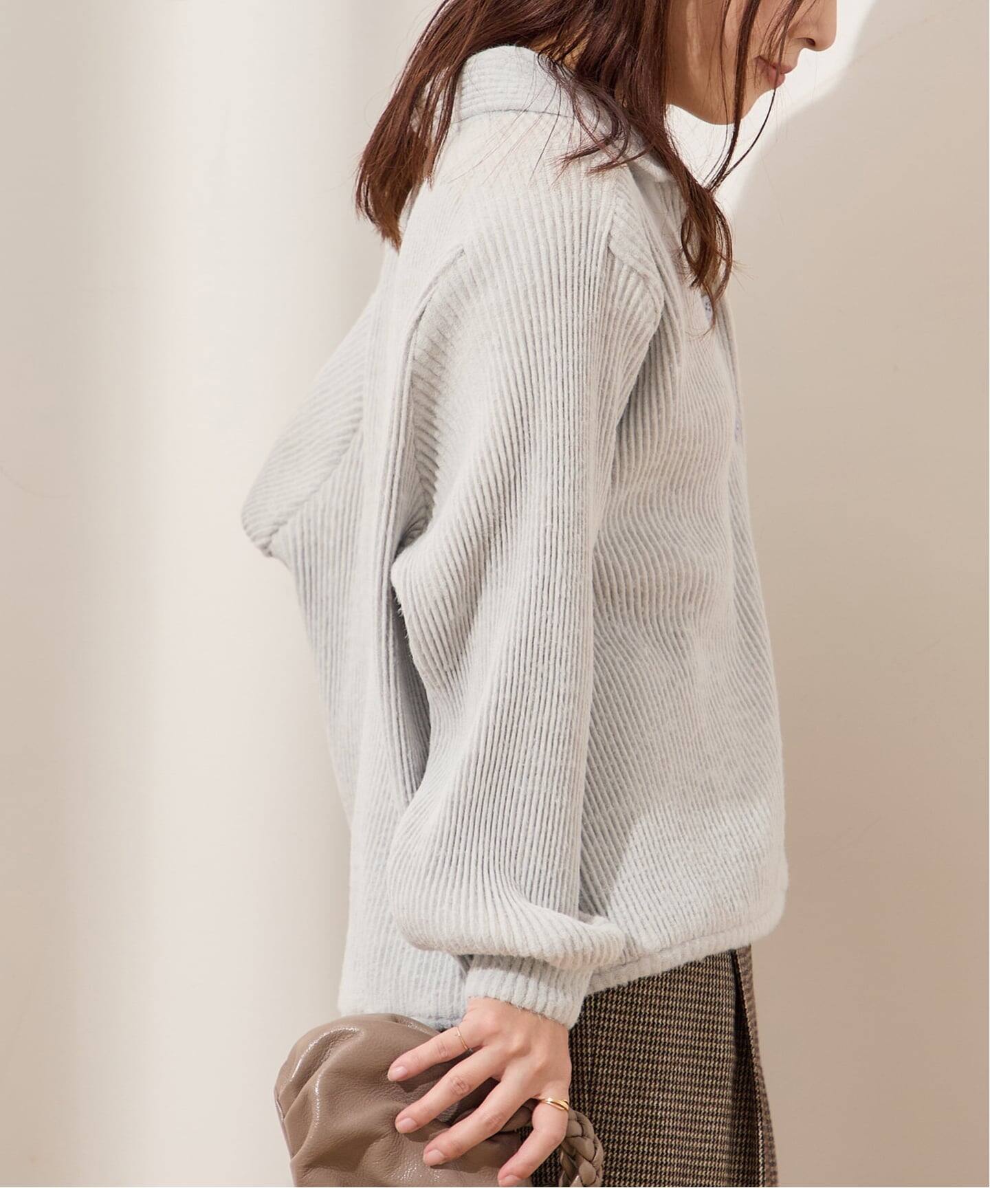 Gongdid Design】Knit pleated cardigan：カーディガン（カーディガン