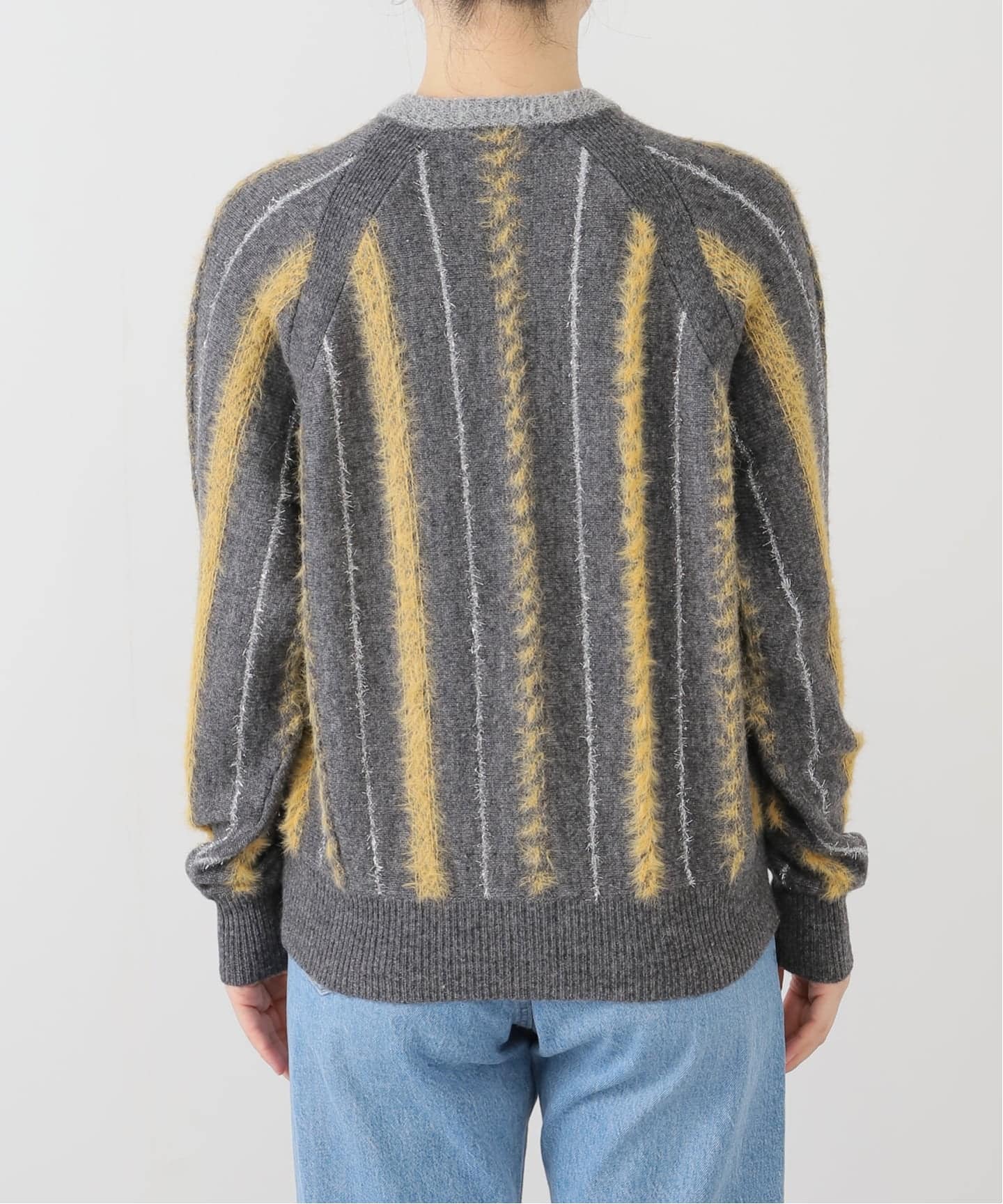 TOGA PULLA/トーガプルラ】Stripe knit cardigan：カーディガン