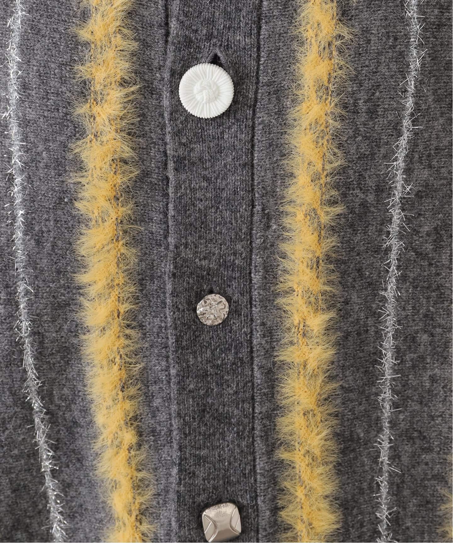 TOGA PULLA/トーガプルラ】Stripe knit cardigan：カーディガン