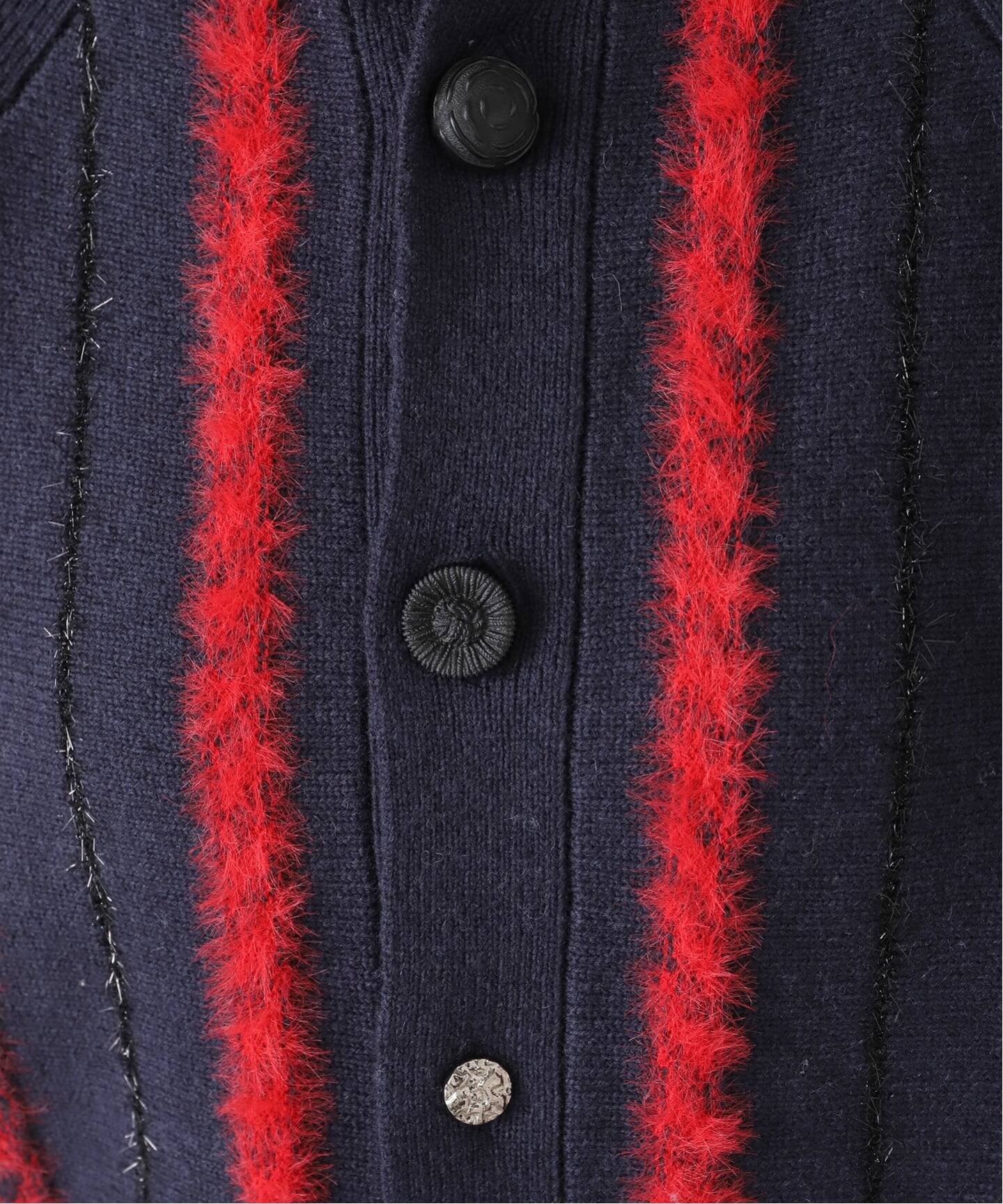 TOGA PULLA/トーガプルラ】Stripe knit cardigan：カーディガン