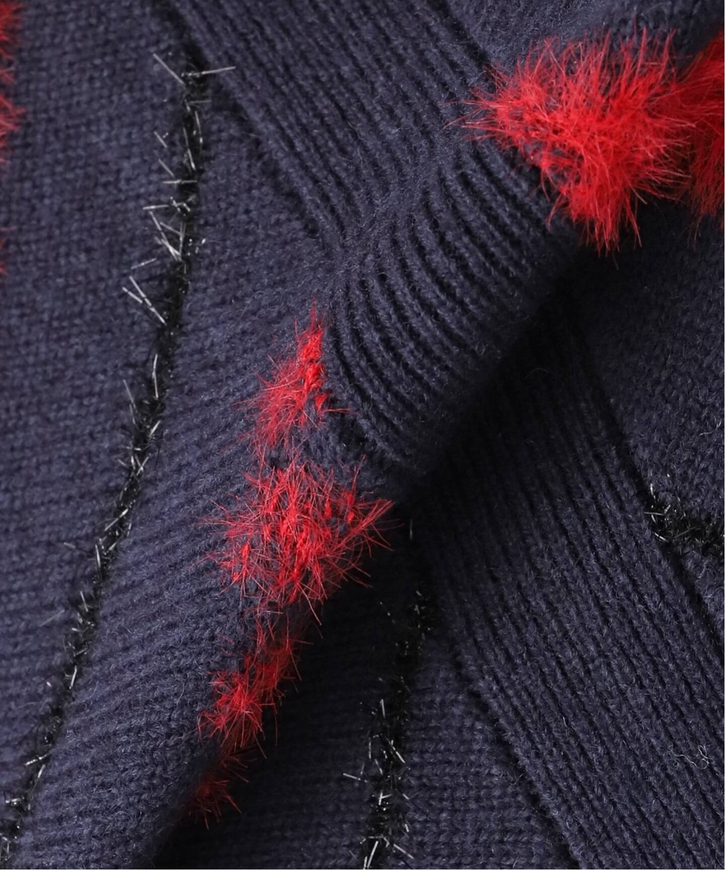 TOGA PULLA/トーガプルラ】Stripe knit cardigan：カーディガン