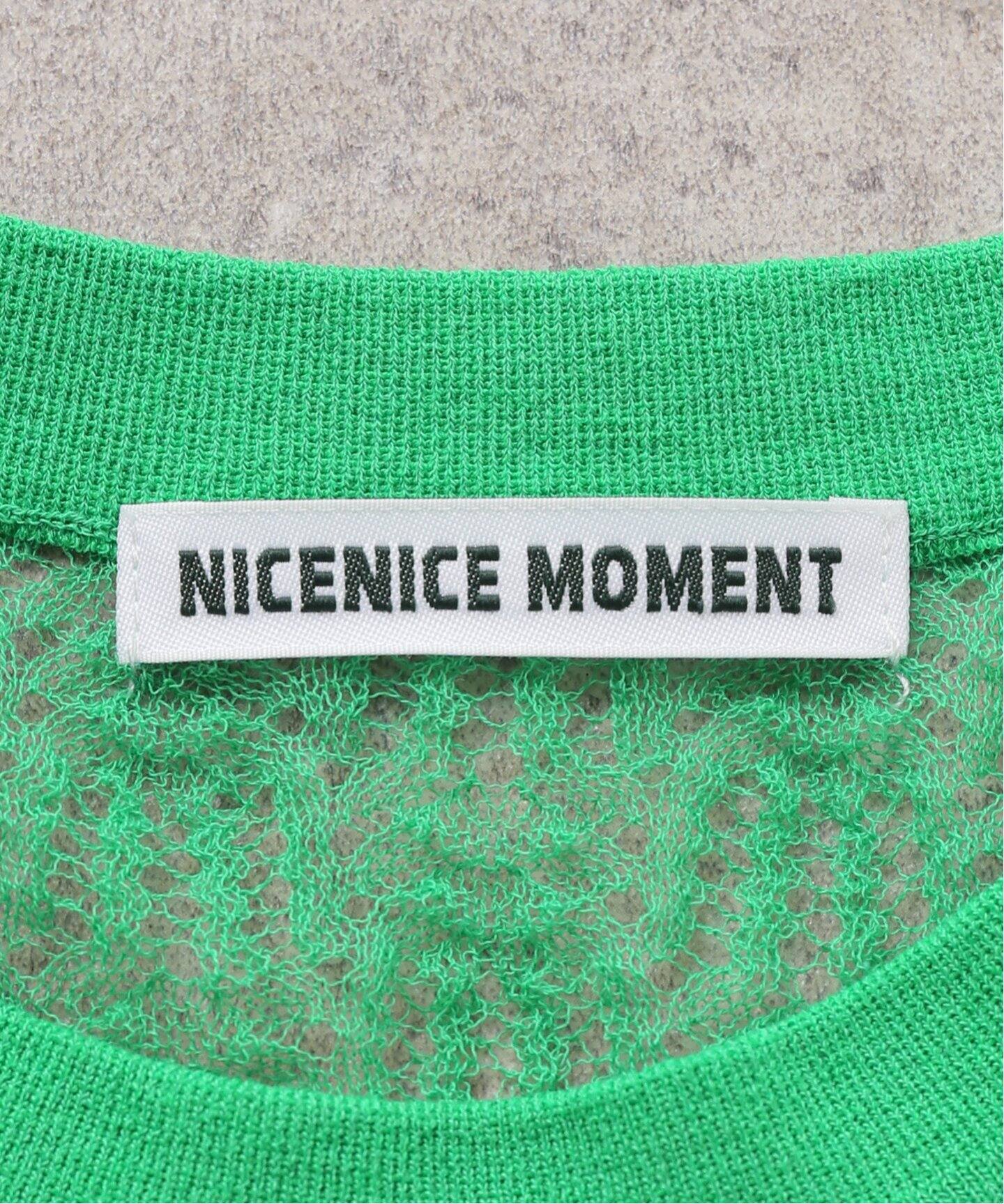 【NICENICE MOMENT】CROPPED クルーネックニット 別注】＜NICENICE MOMENT for conte＞CROPPED クルーネックニット