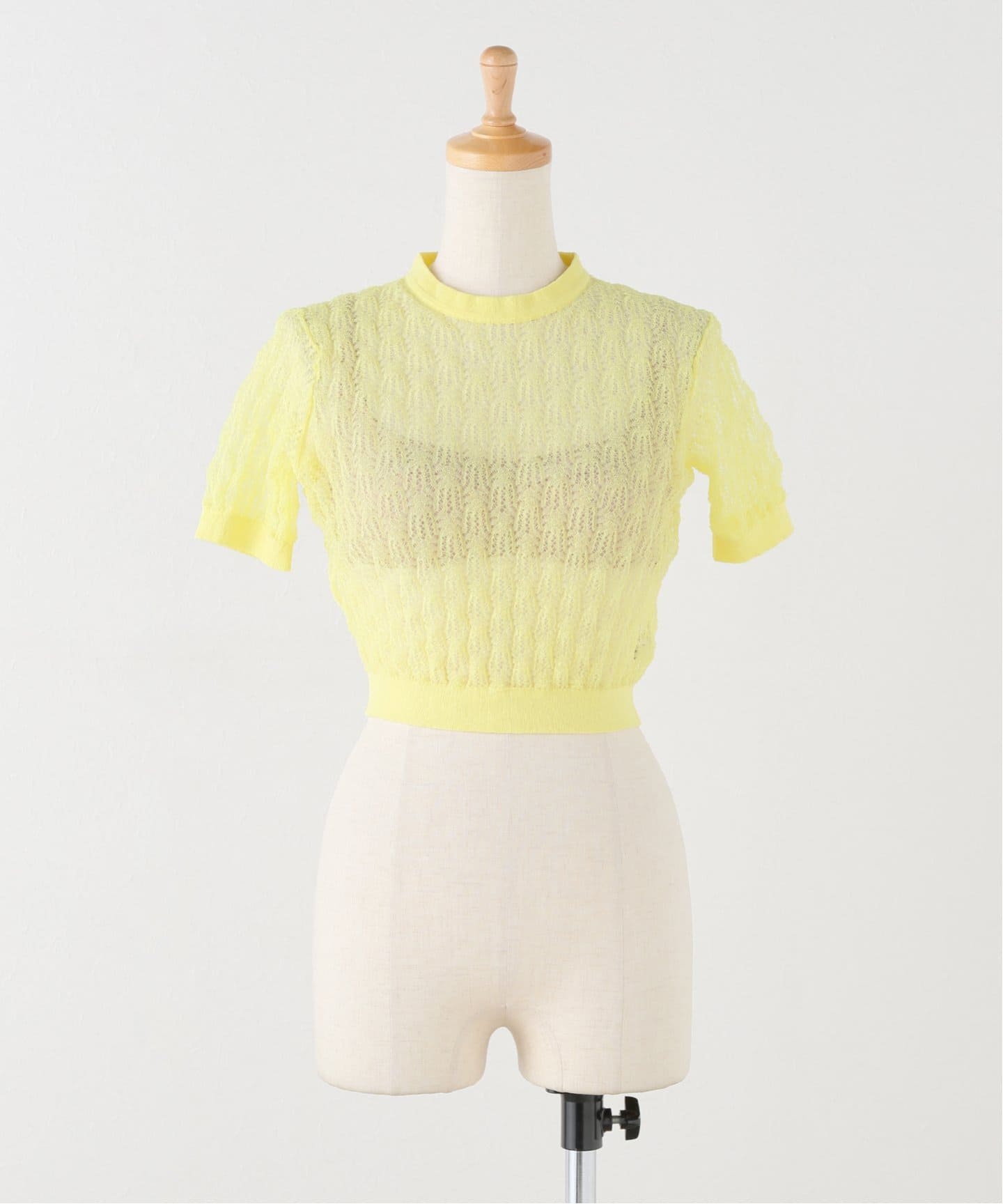 ニット セーター 「NICENICE MOMENT/ナイスナイスモーメント」LACE KNIT TOP：インナー付きニット レディース NICENICE MOMENT/ナイスナイスモーメント】LACE KNIT TOP