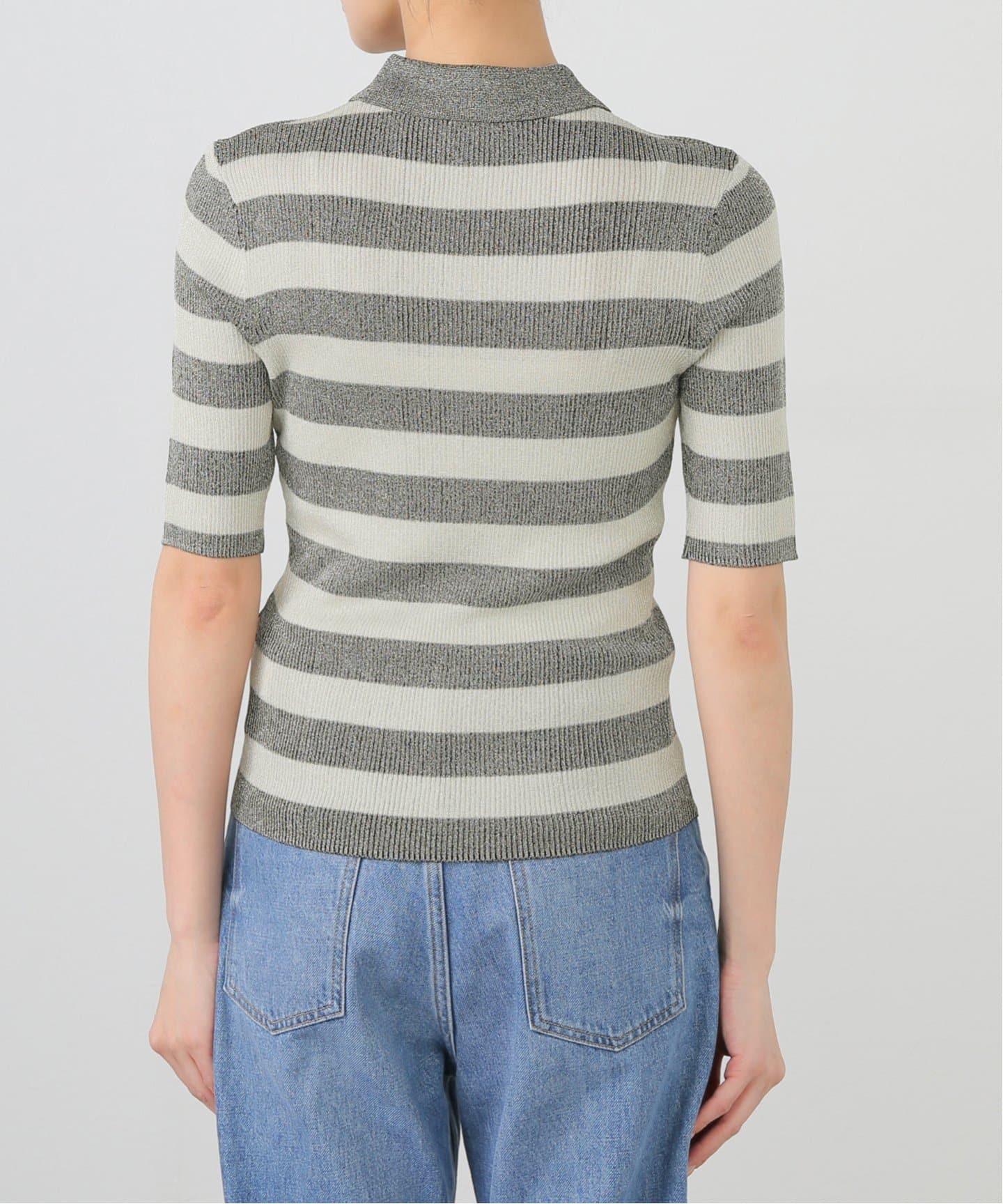 GANNI/ガニー】Light Sparkle Rib Polo shirt：ニット（ニット