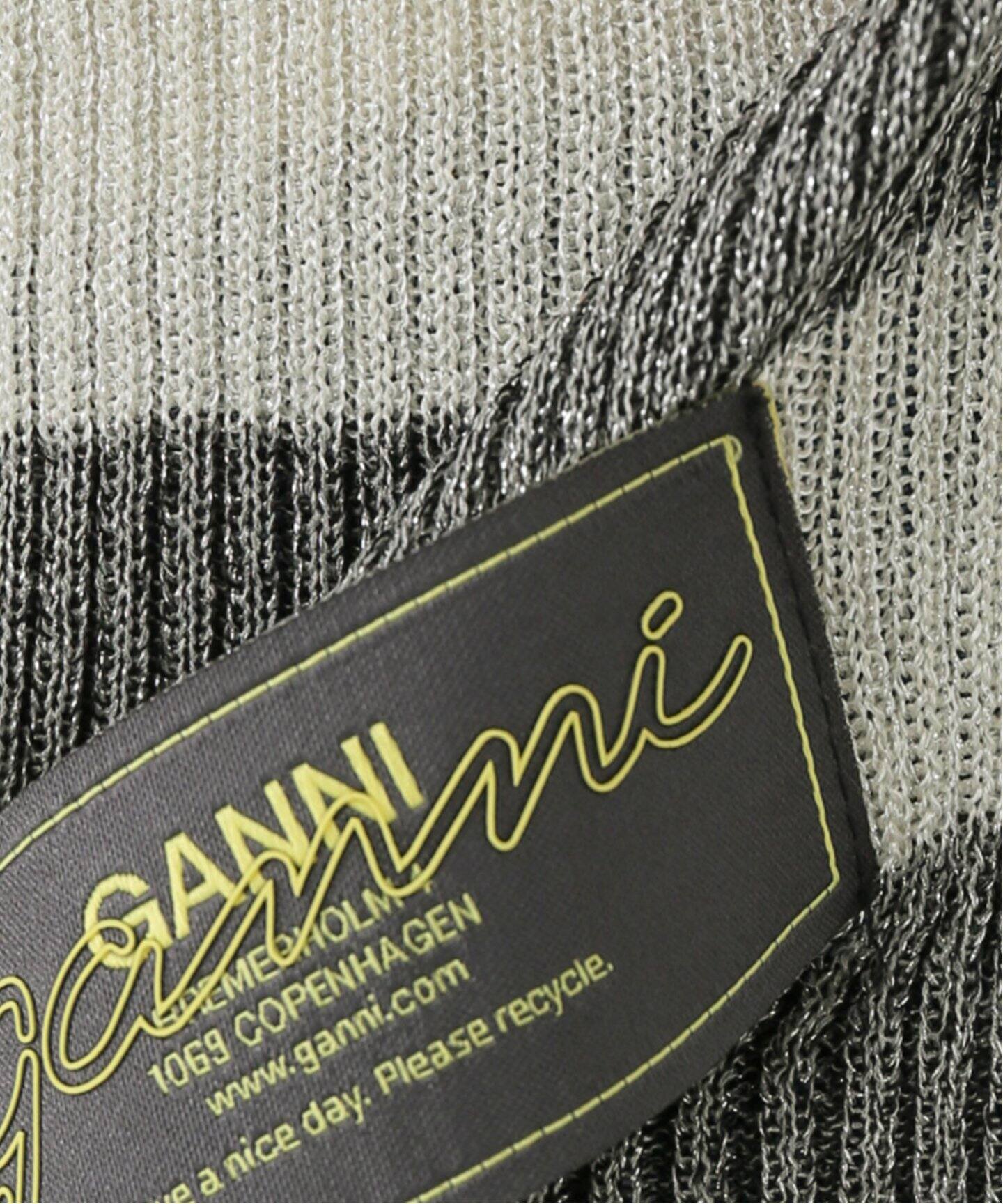 GANNI/ガニー】Light Sparkle Rib Polo shirt：ニット（ニット