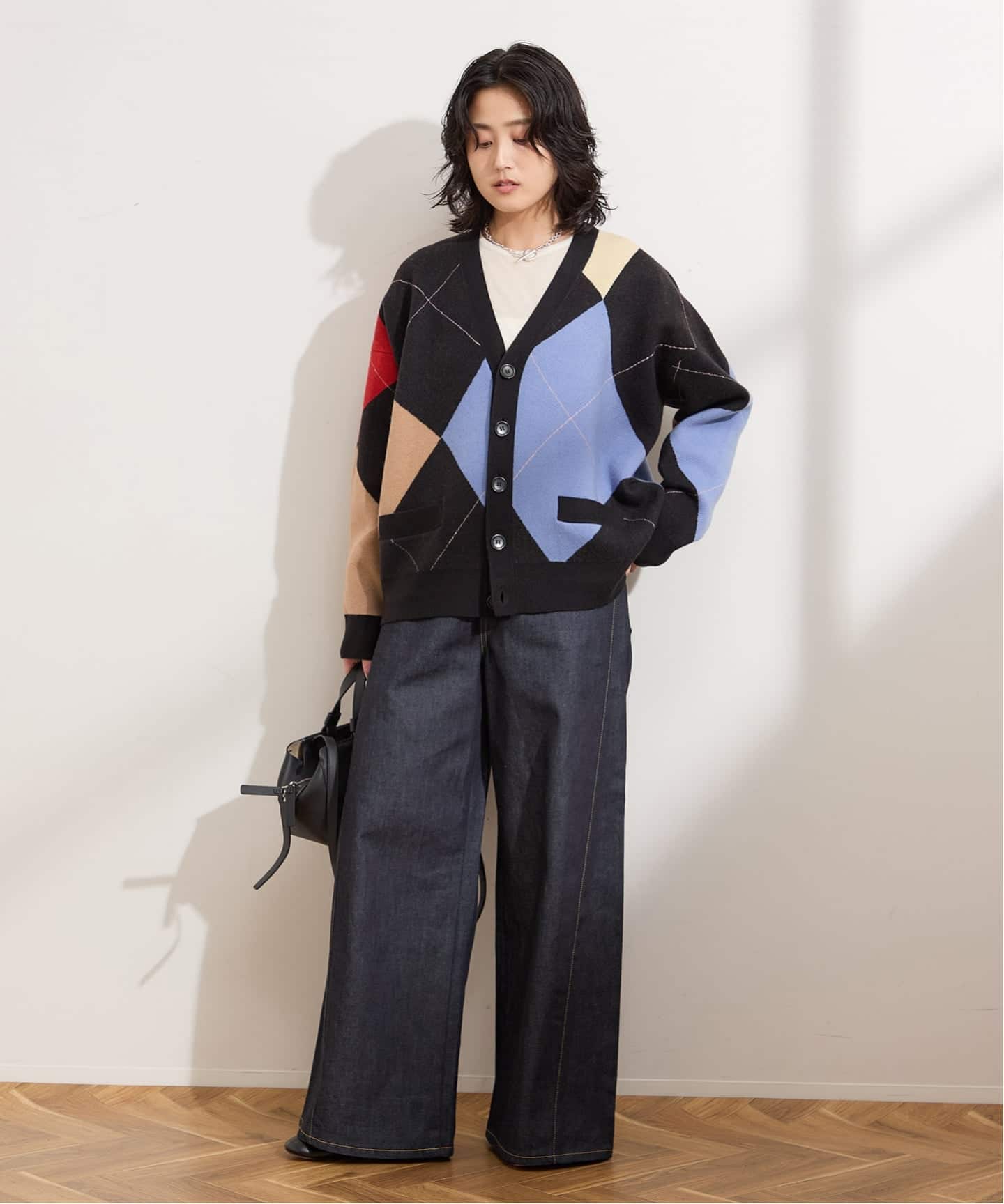 St.Johns 3rd club アダムエロペ　アーガイルカーディガン St.Johns 3rd club アダムエロペ アーガイルカーディガン ADAM ET ROPE